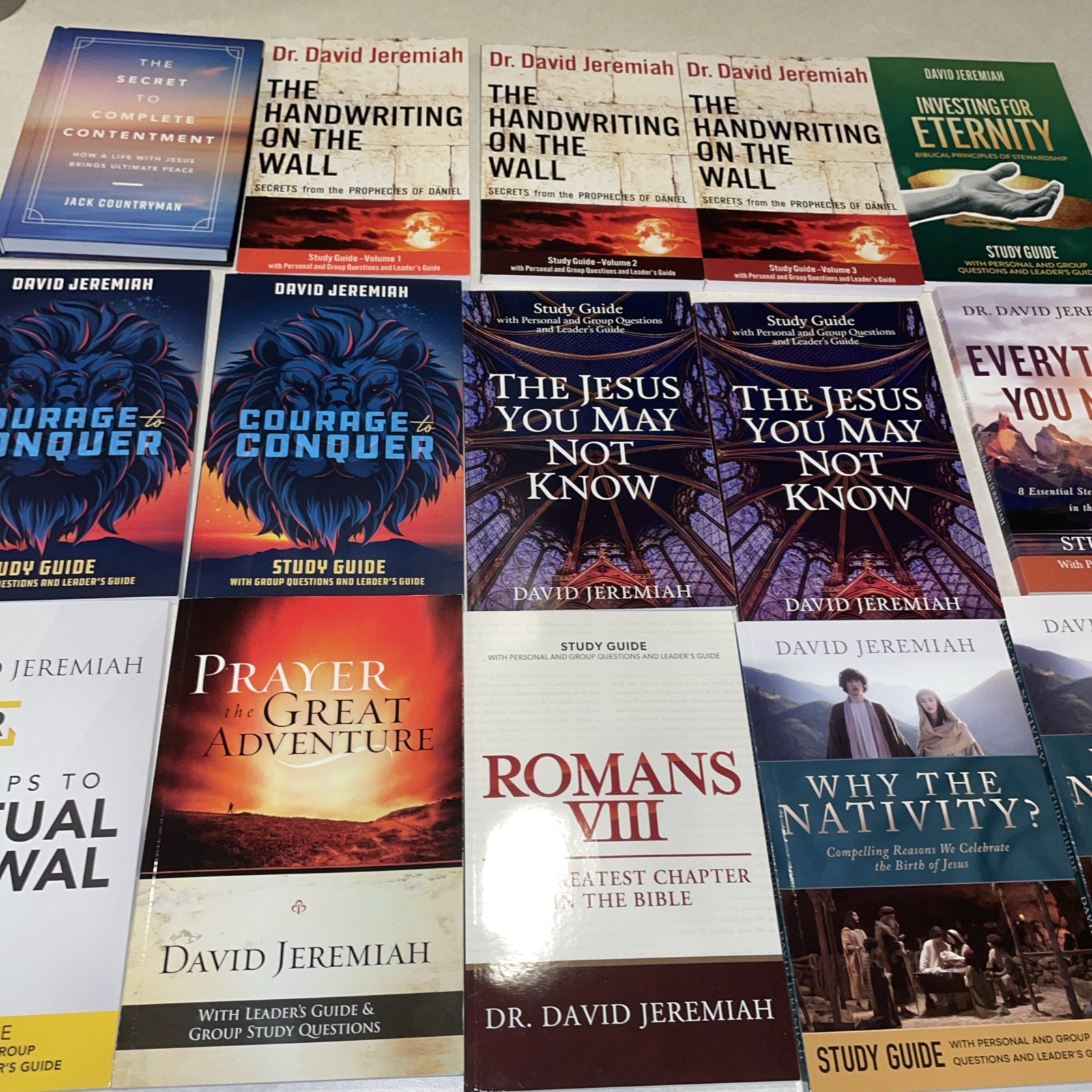 Dr. David Jeremiah Paperback Study Guide Book Lot Of 15 Christian Study Books