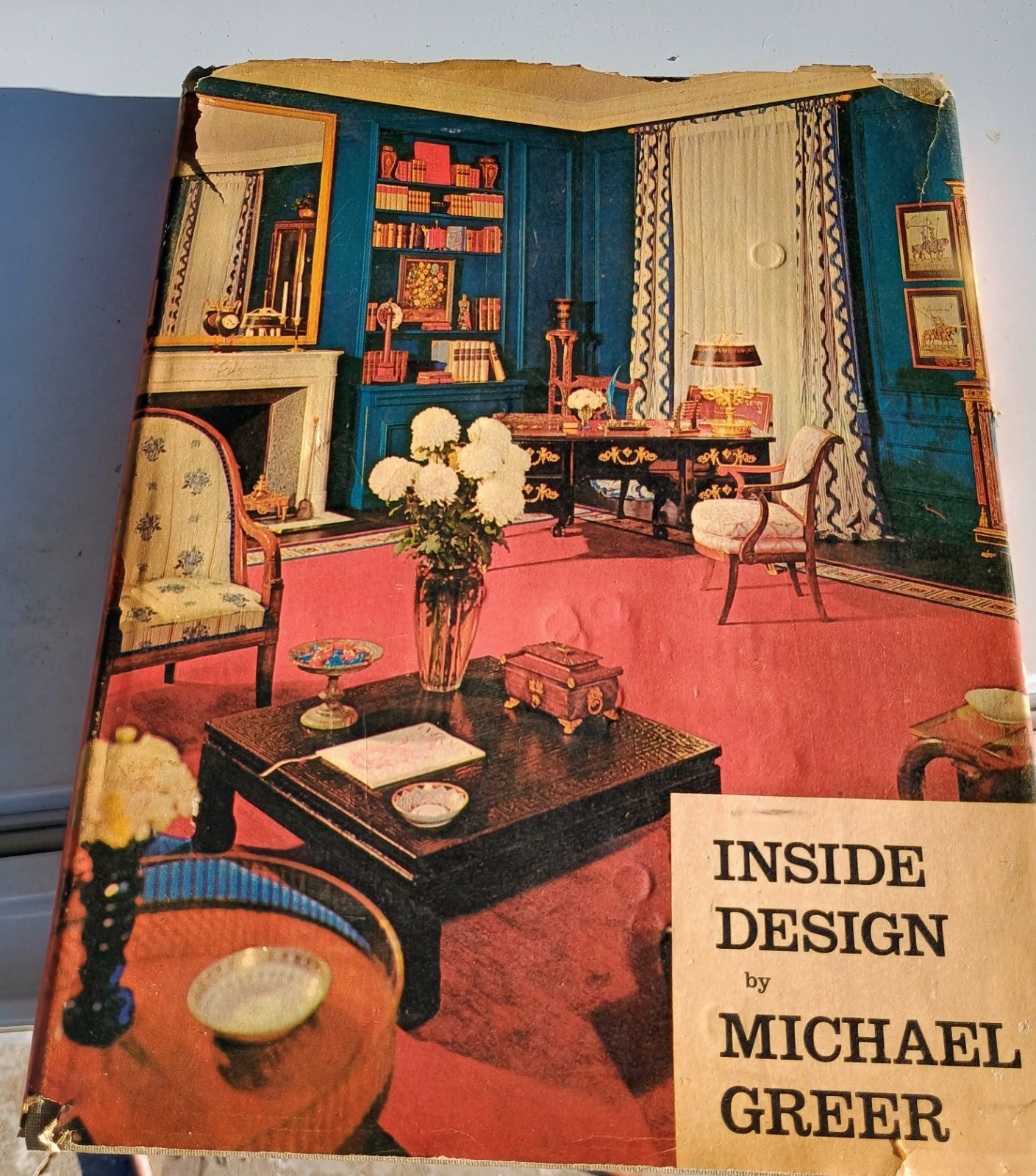 1962 Inside Design by Michael Greer, hardcover, 124 pages of photos, Mid-Century