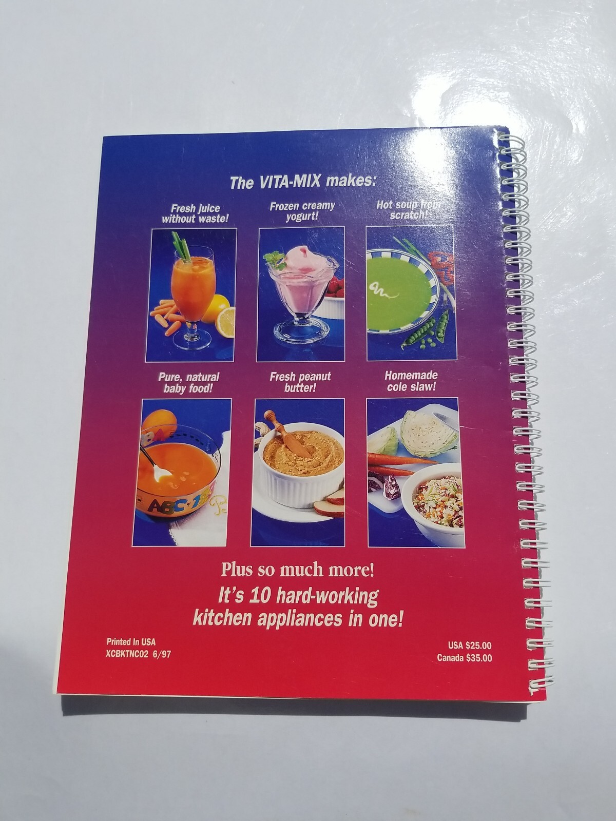 VITA-MIX Recipes and Instructions For Household Use Book Guide 1996 1997