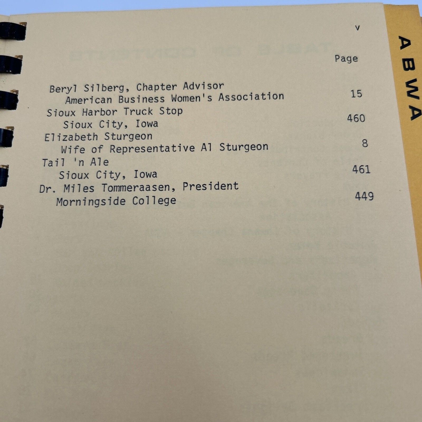ABWA Our Favorite Recipes Cookbook 1983 Recipe Book 520 pages – w/Nancy Reagan