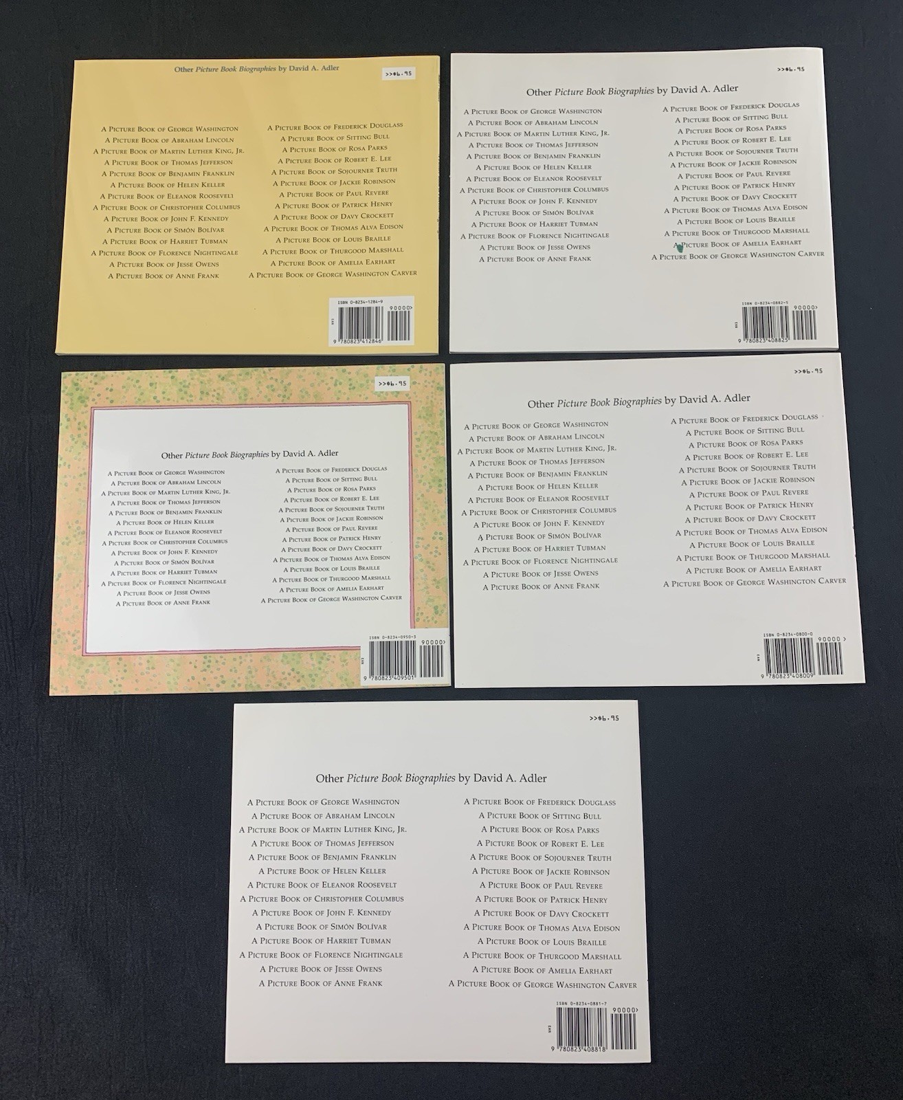 A Picture Book Of… Lot of 5 PB Biographies for Kids Homeschool