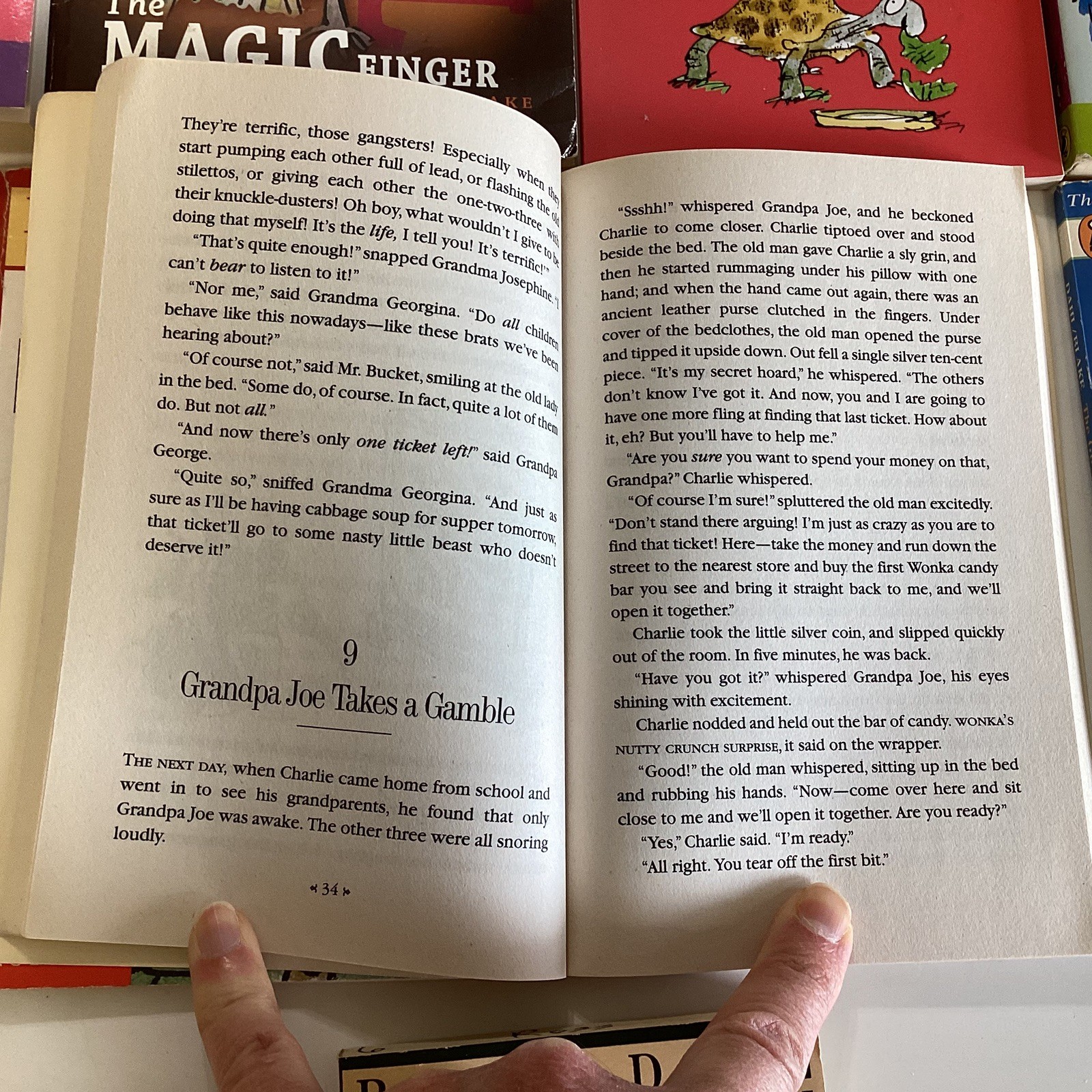 Roald Dahl 9 Book Lot Chocolate Factory Matilda BFG Magic Finger Twits