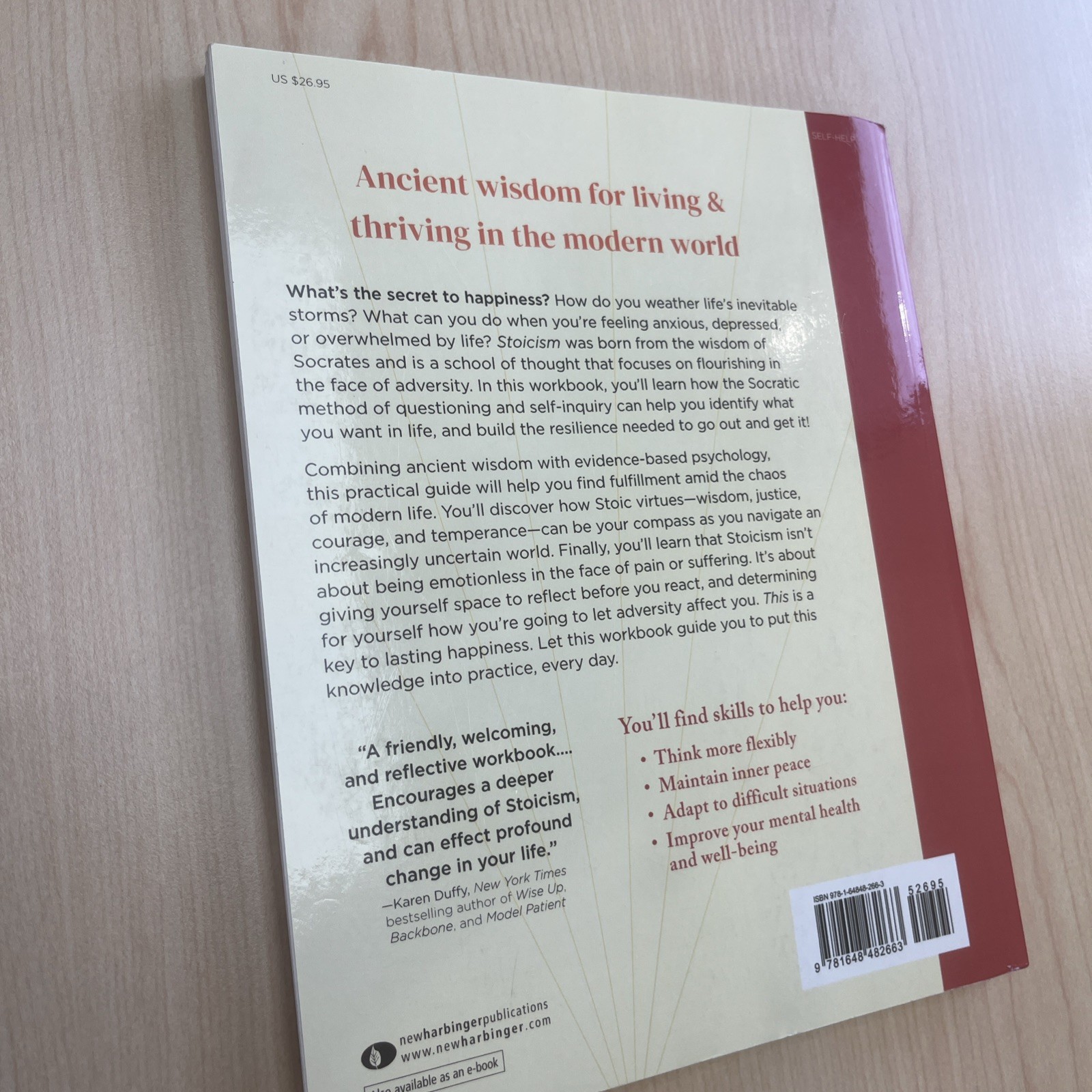 The Stoicism Workbook: How the Wisdom of Socrates Build Resilience – GOOD -CLEAN