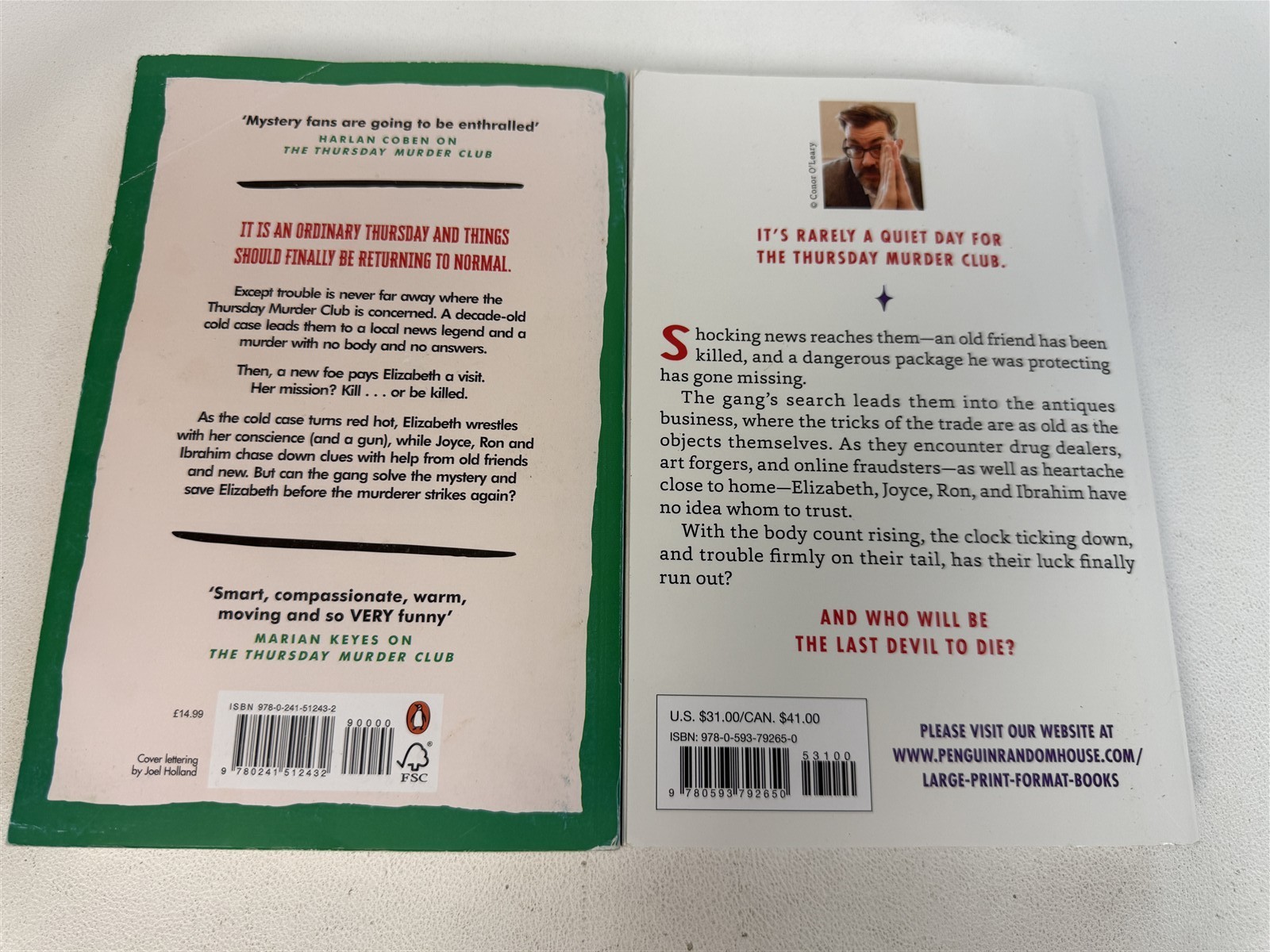 Richard Osman Lot 4 Thursday Murder Club Dies Twice Bullet Missed Last Devil Die