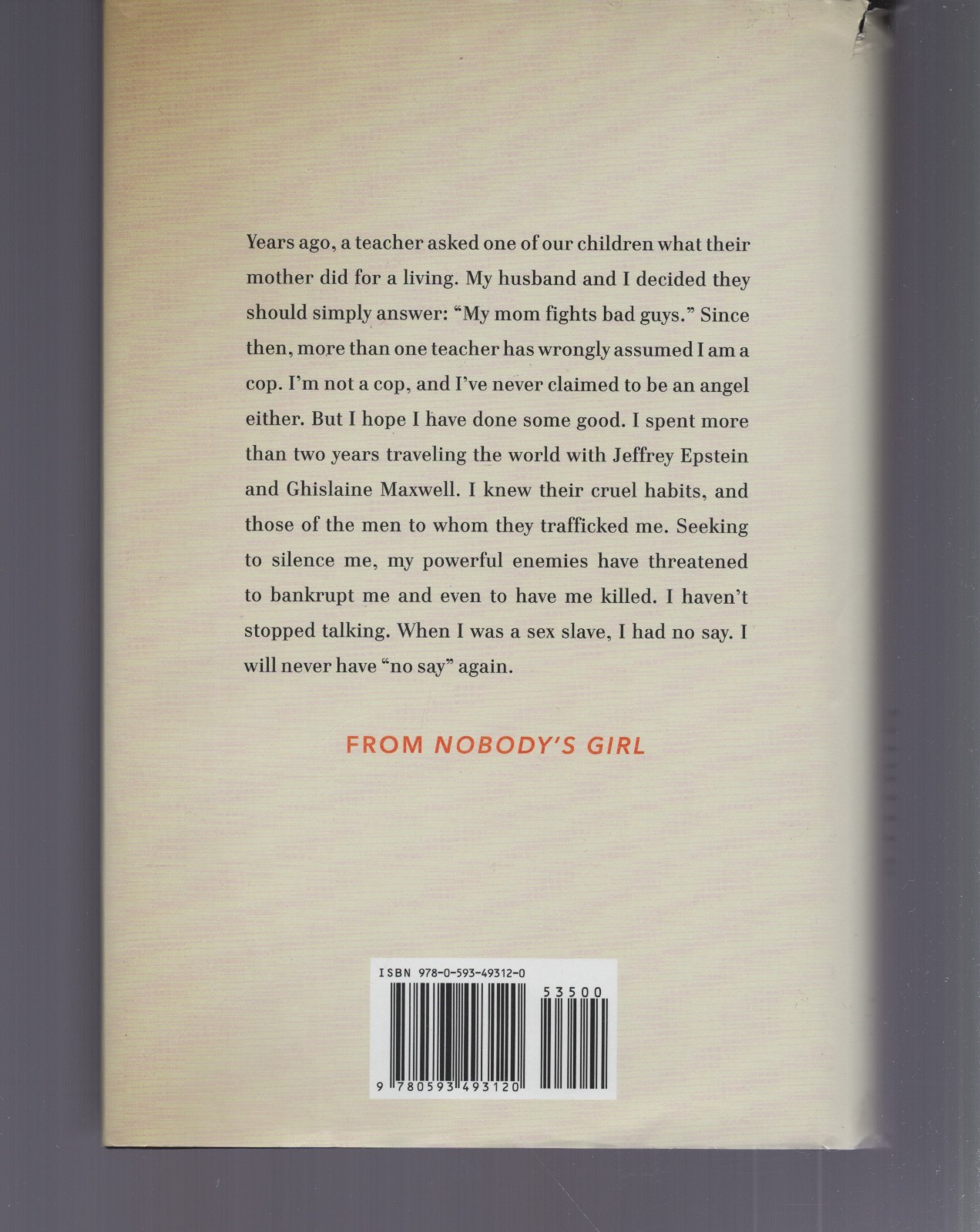 Nobody’s Girl / Virginia Roberts Giuffre (2025, Hardcover)