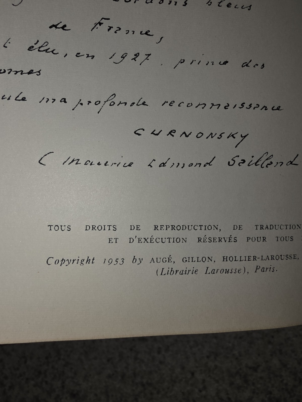 Curnonsky CUISINE ET VINS DE FRANCE Librairie Larousse French Text c.1953