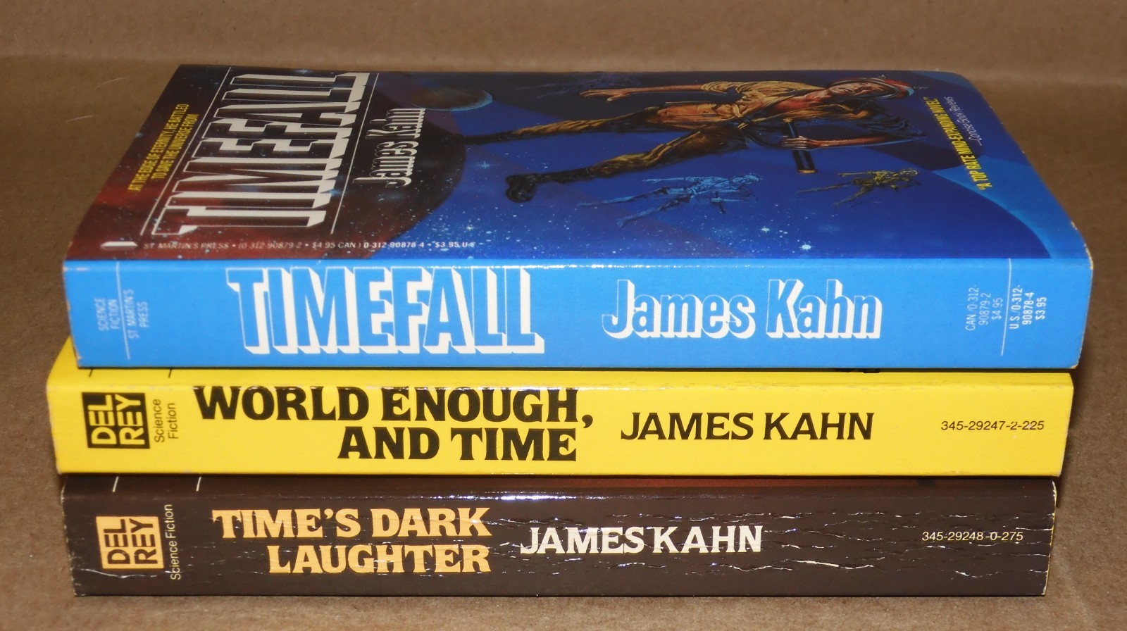 JAMES KAHN 1980s Lot 3 Sci-Fi Space Opera NEW WORLD TRILOGY: TIMEFALL + 2 VGC!