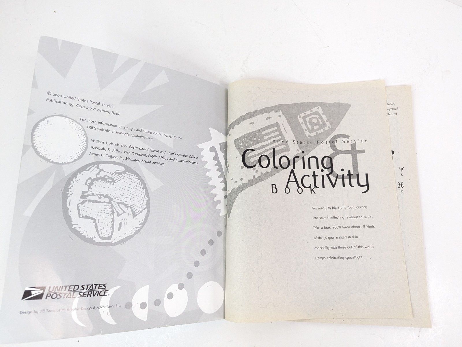 USPS Collectible Coloring Activity Book 2000 Publication #39 Postal Service USA