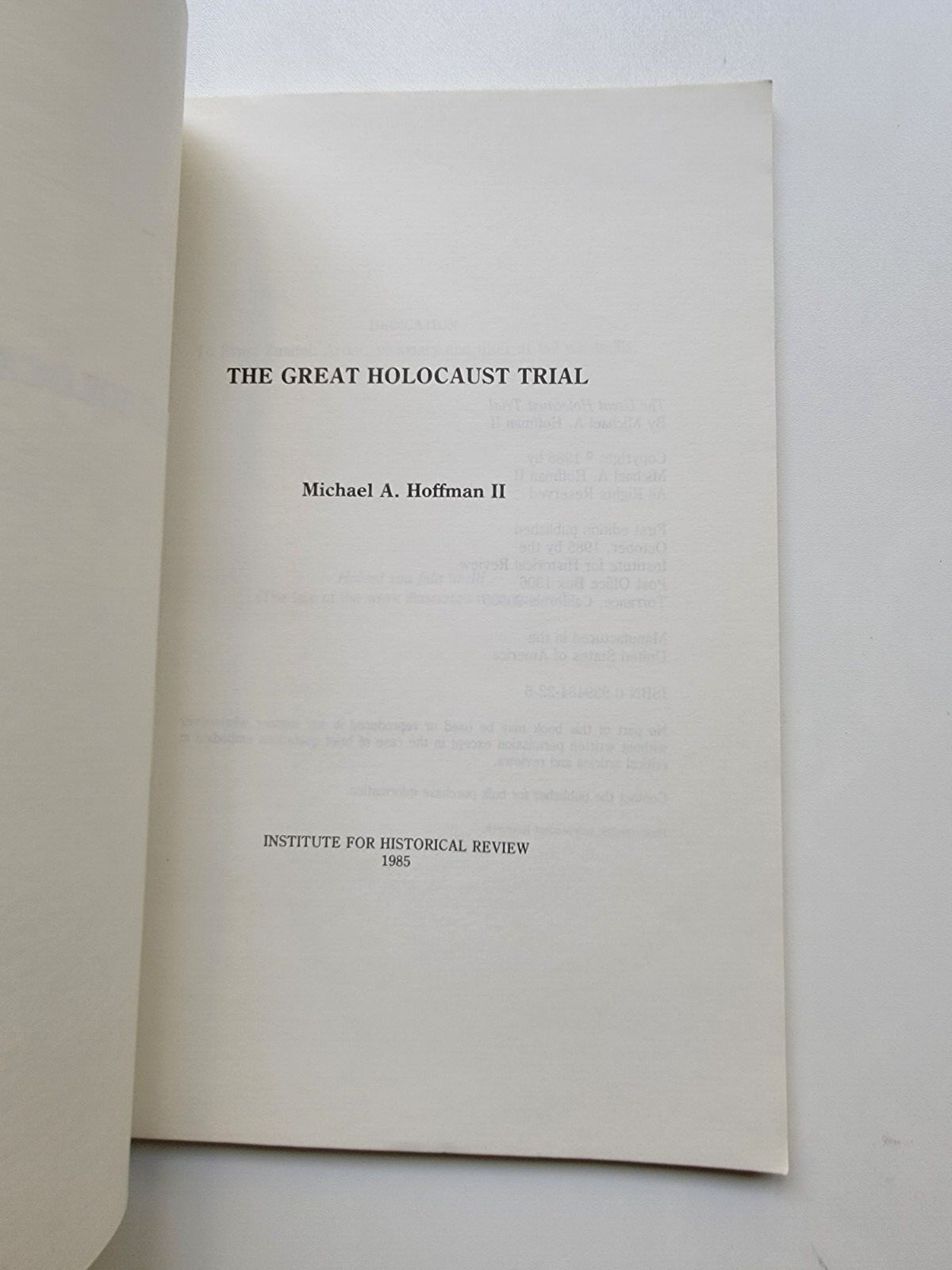 The Great Holocaust Trial (Hoffman)