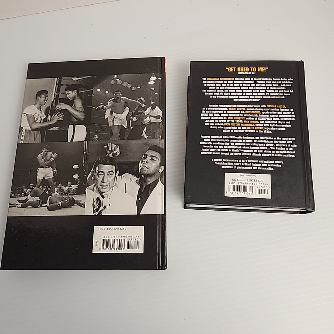 2 Books on Muhammad Ali : Handbook & Ali in Action DVD Documentary HC Nice