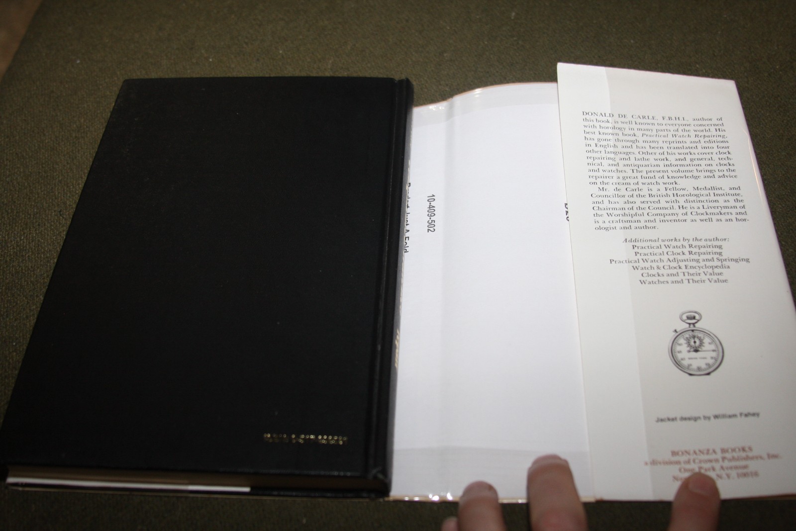 Complicated Watches and Their Repair by Donald de Carle 1979 HC Bonanza
