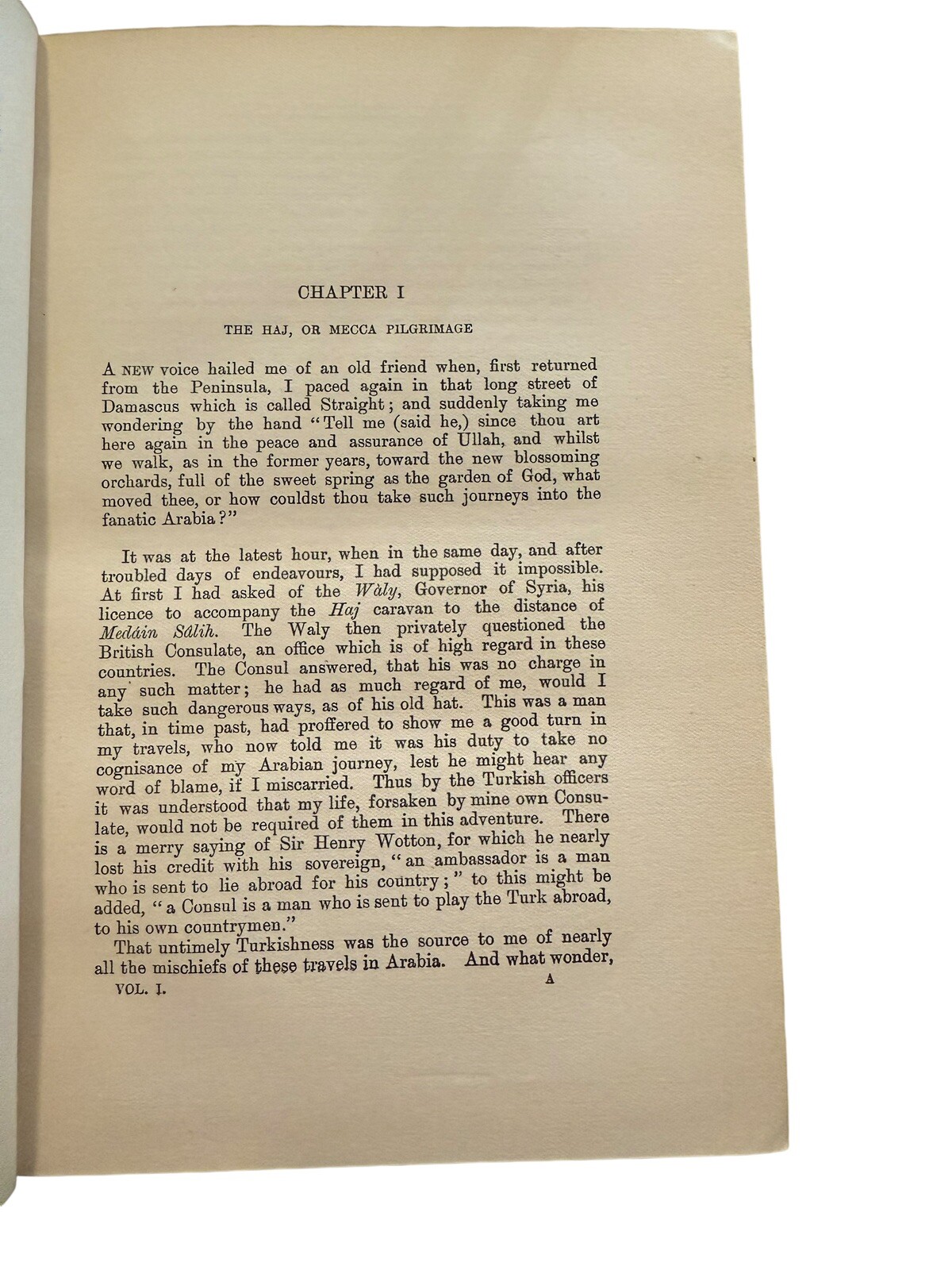 Wanderings In Arabia. VOL.1. By: Charles M. Doughtry. Hardcover. 1908￼