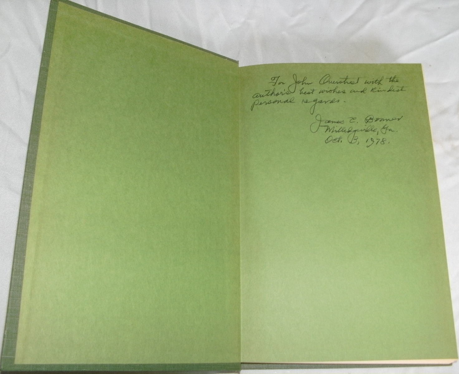 Milledgeville : Georgia’s Antebellum Capital by James C. Bonner 1978 Signed