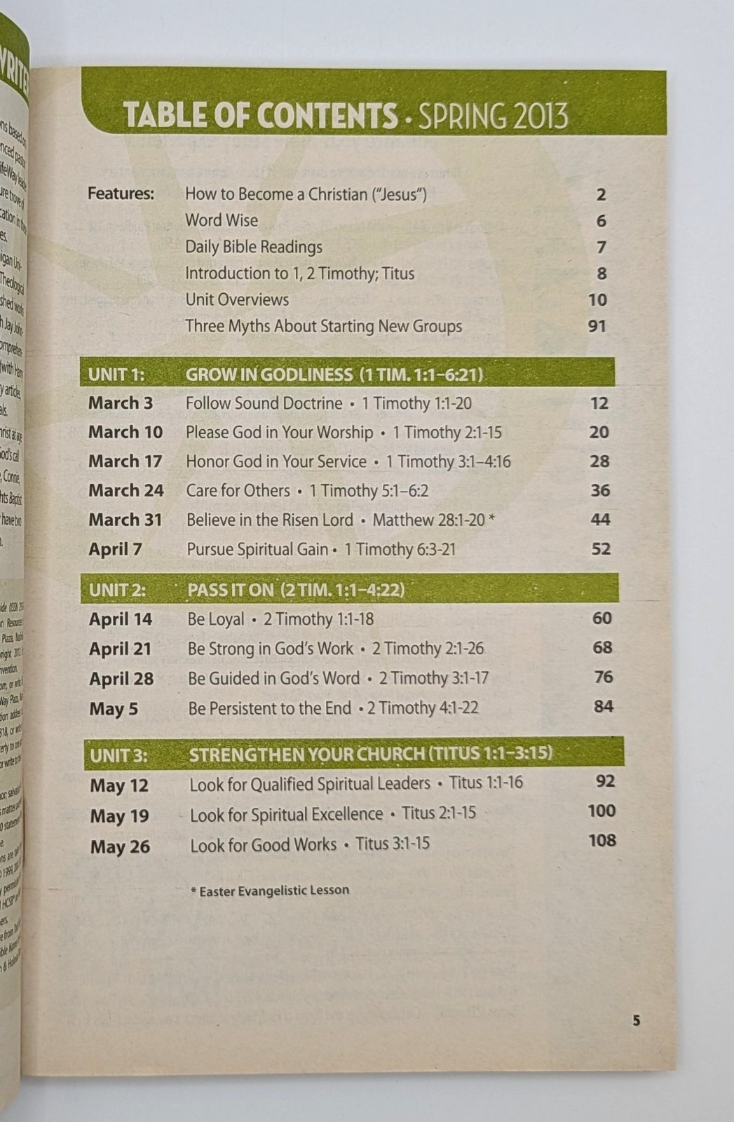 Explore The Bible Personal Study Guide Spring 2013 LifeWay Adults Paperback