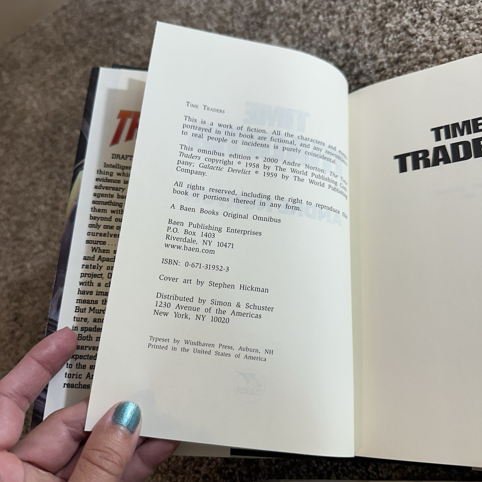 TIME TRADERS 1-3 LOT SET OF 3 Andre Norton BAEN Omnibus HCDJ Sci-fi Books