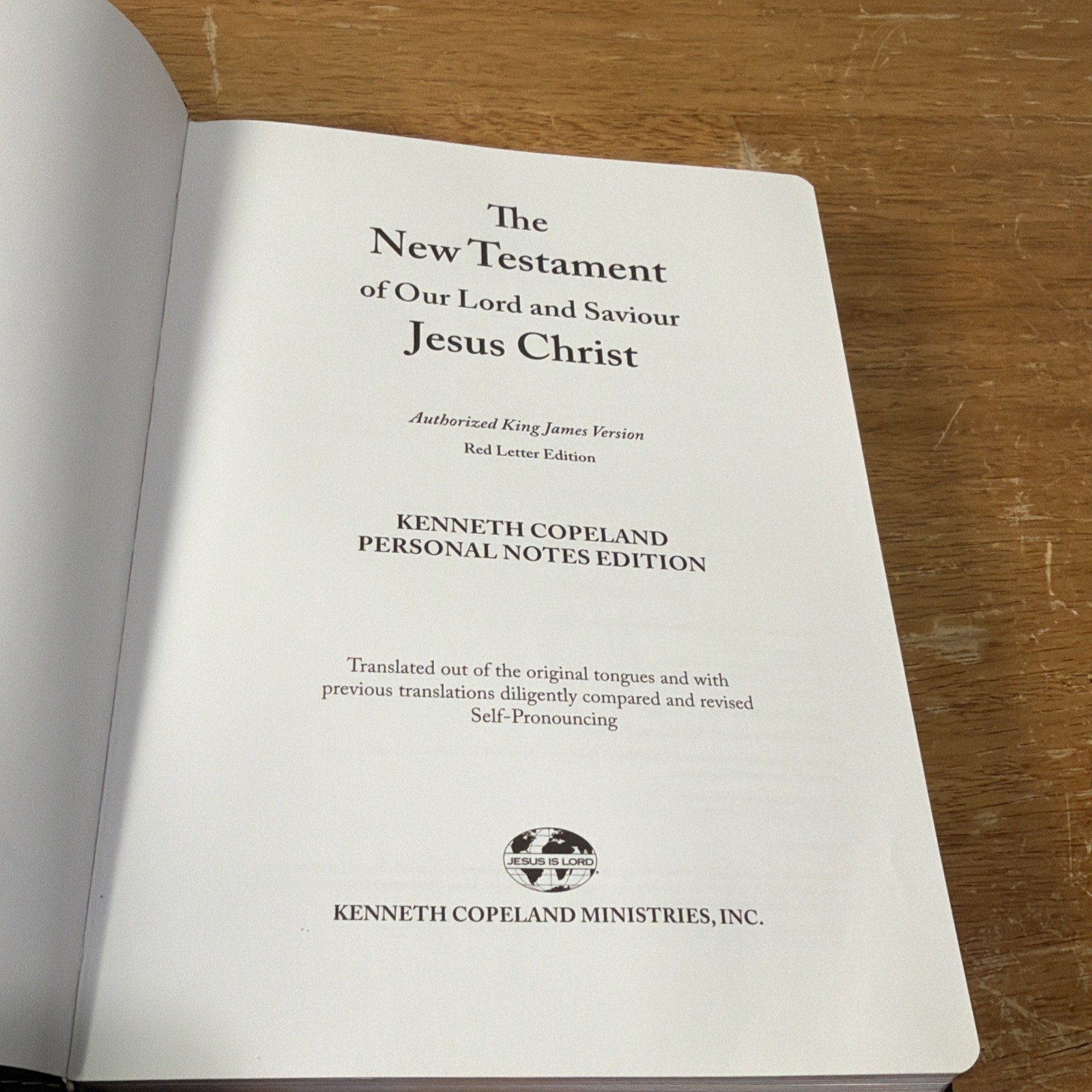 The New Testament KJV BIBLE Kenneth Copeland Personal Notes Edition Faux Leather