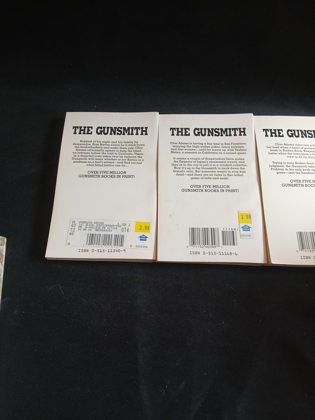 The Gunsmith Series 9 Books by J. R. Roberts (1990’s, Mass Market)