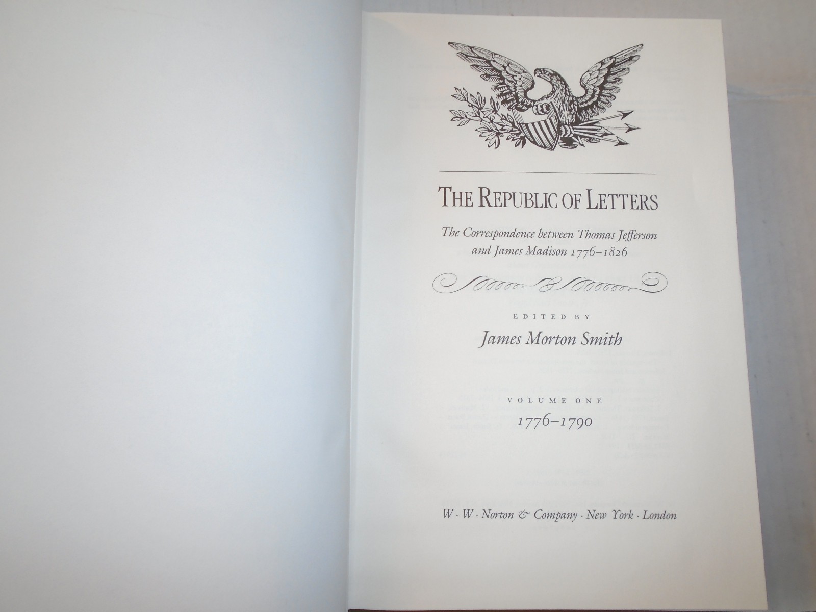 1995-Republic of Letters: The Correspondence Thomas Jefferson and James Madison
