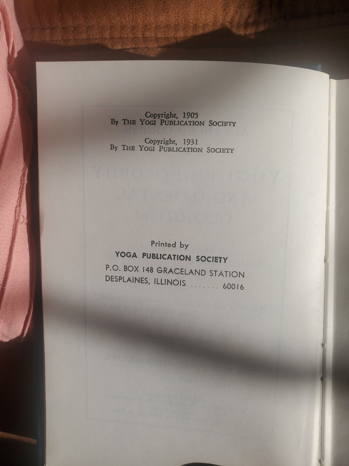 Advanced Course in Yogi Philosophy by Yogi Ramacharaka, Vintage 1931 HC