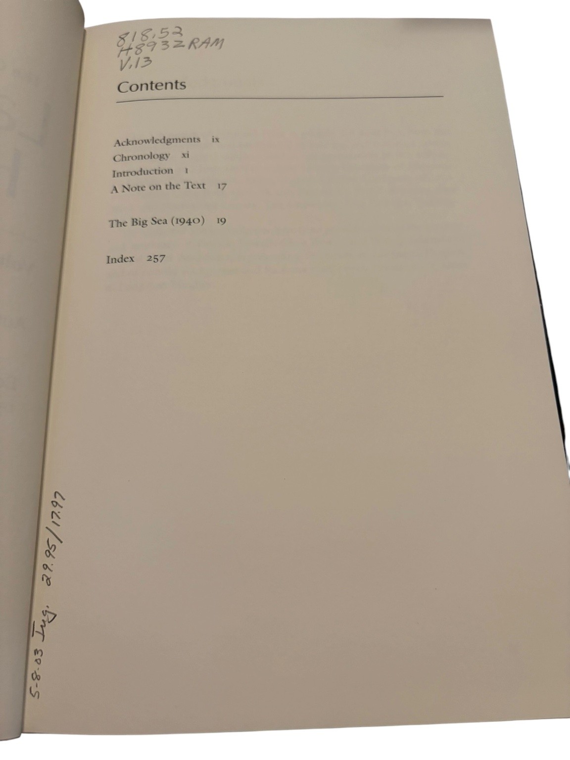 Collected Works Langston Hughes Vol 13 Autobiography The Big Sea 2002 Missouri