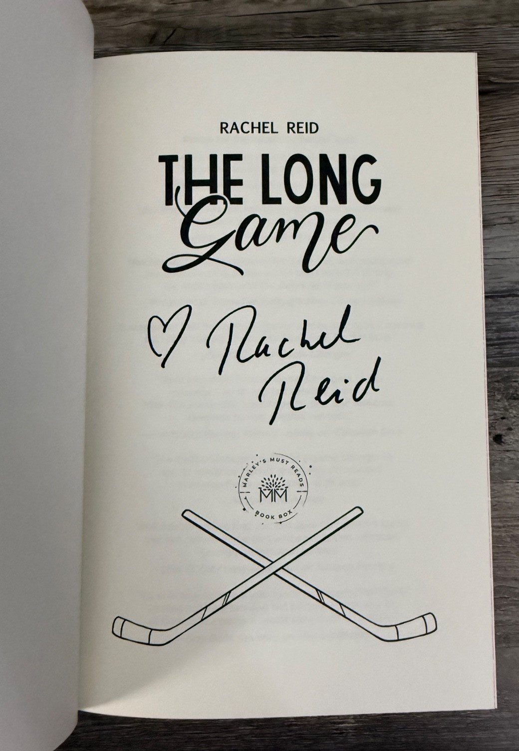 SIGNED Marley’s Must Reads HEATED RIVALRY & THE LONG GAME Rachel Reid MMR
