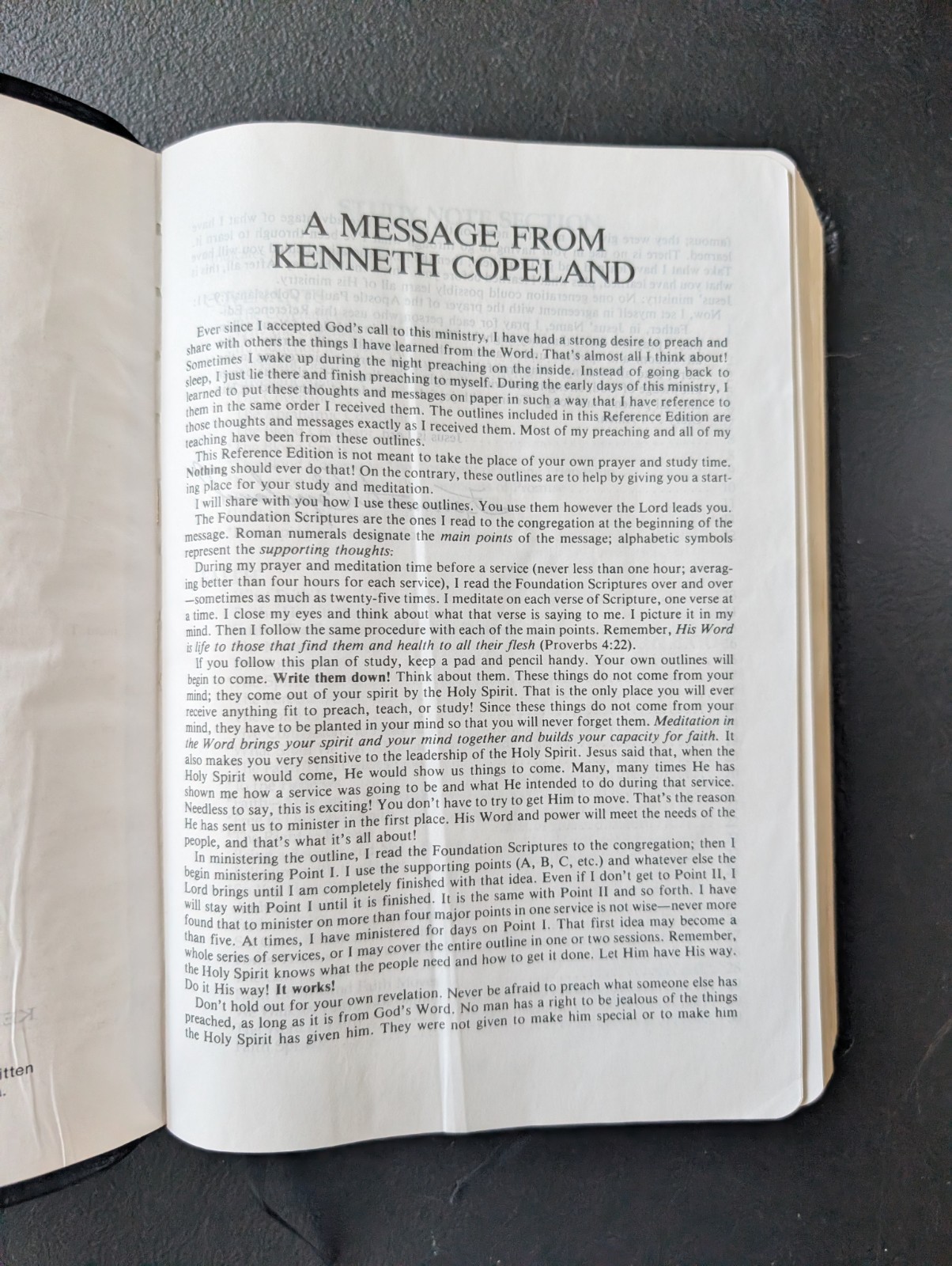 Vintage Holy Bible King James Version Kenneth Copeland Reference Ed Leather Blac