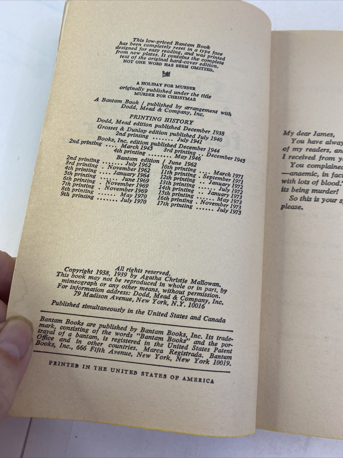 A Holiday For Murder – Agatha Christie (Paperback, 1975)