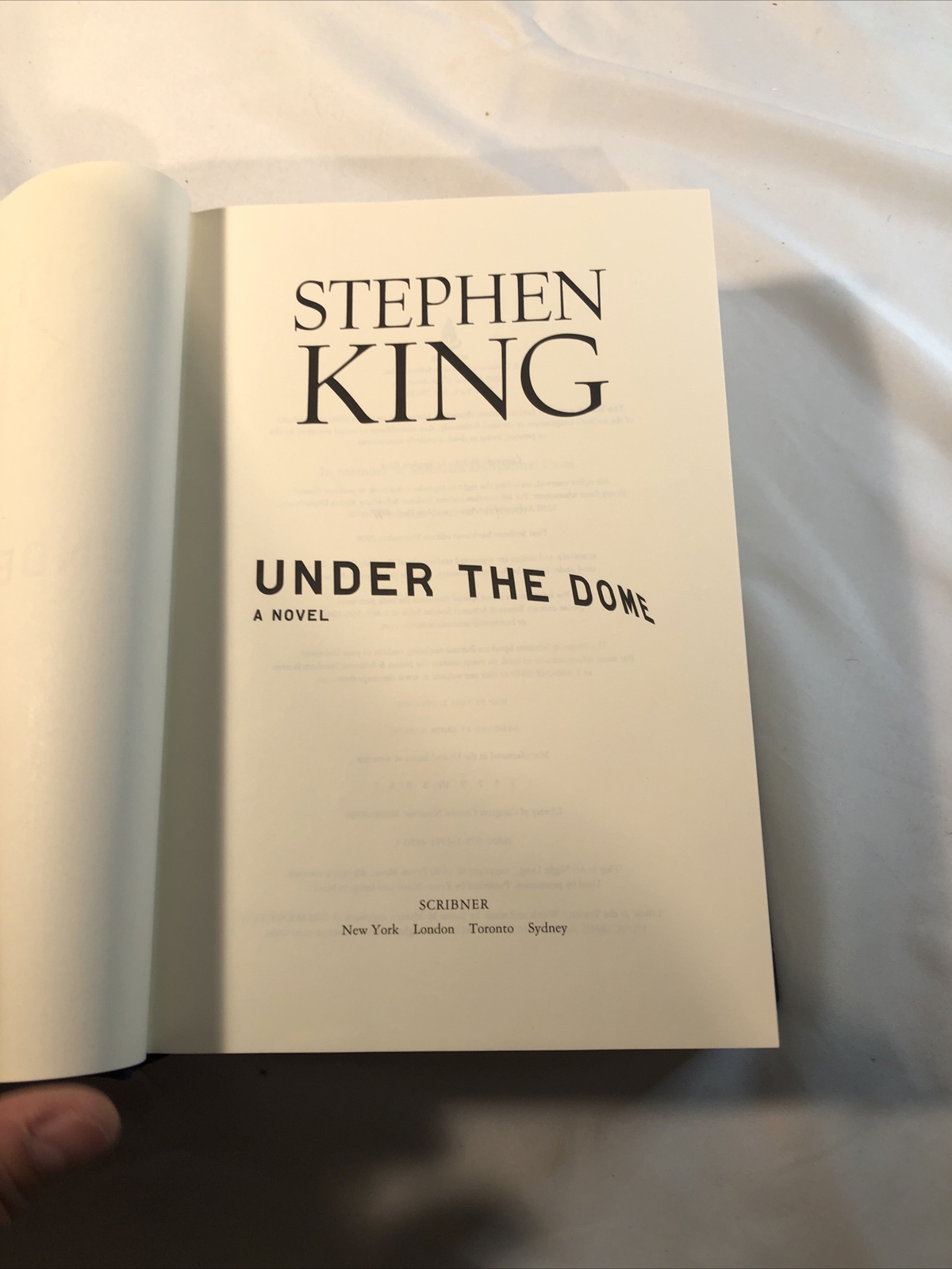 UNDER THE DOME by Stephen King, Hardcover, First Edition