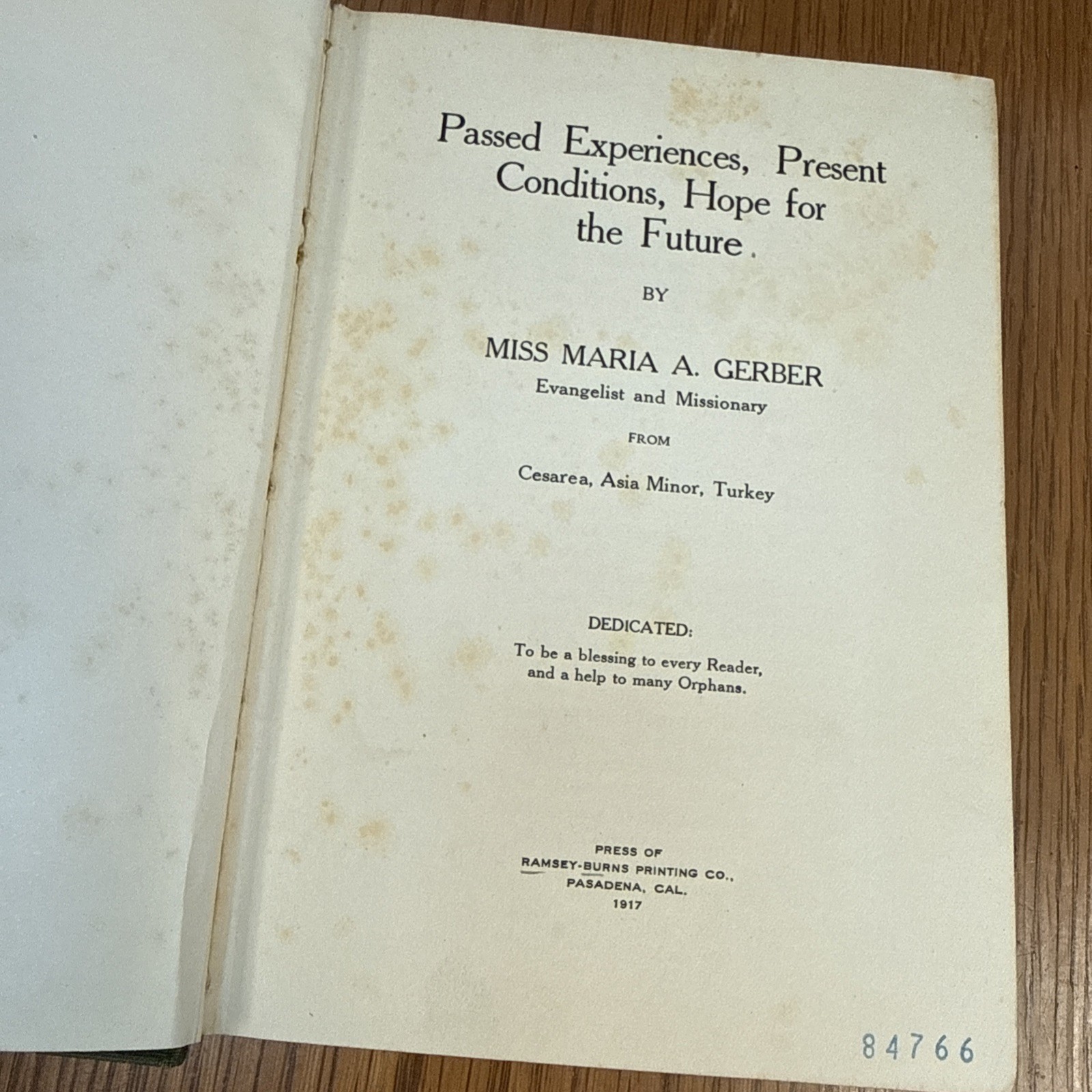Maria Gerber – 1917 Pentecostal Missionary Biography – Turkey Armenia Genocide