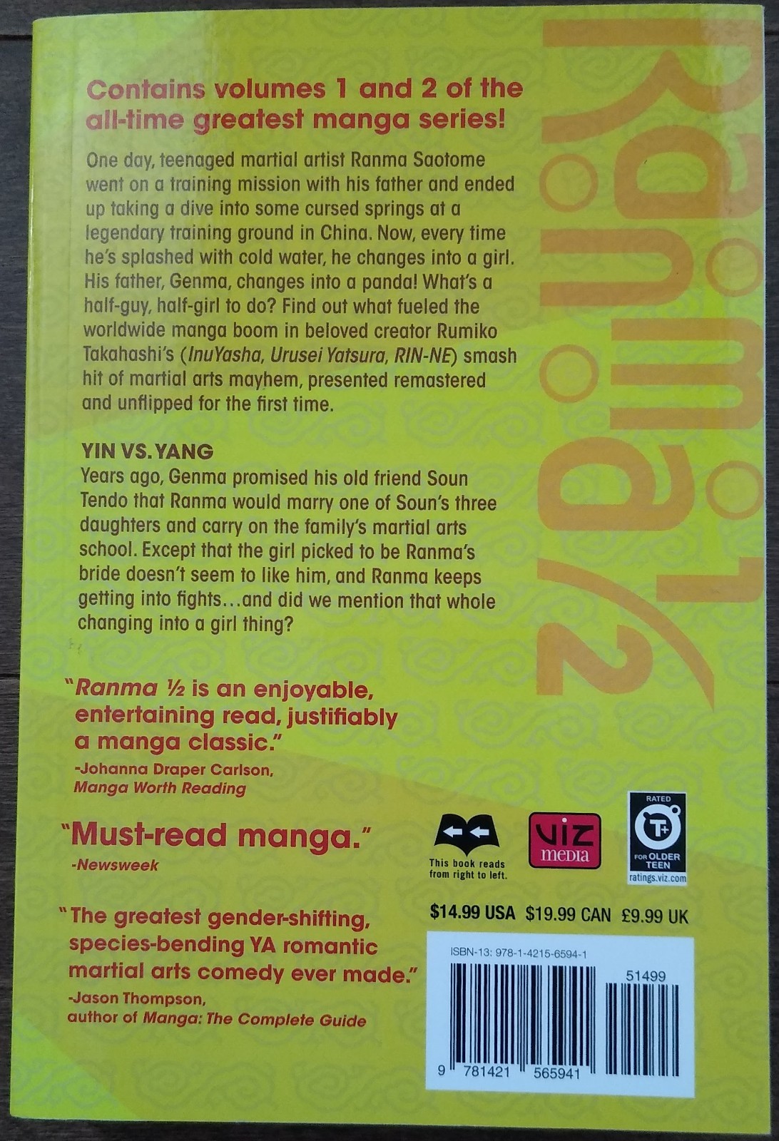 Ranma 1/2 Volume 1 & 2 (2 In 1) Manga Paperback English
