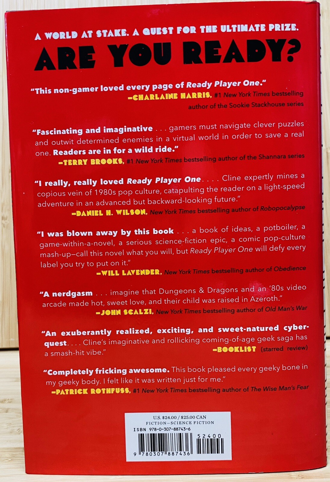 True 1st Ed. READY PLAYER ONE Book ERNEST CLINE HARDCOVER DJ VG+ Novel