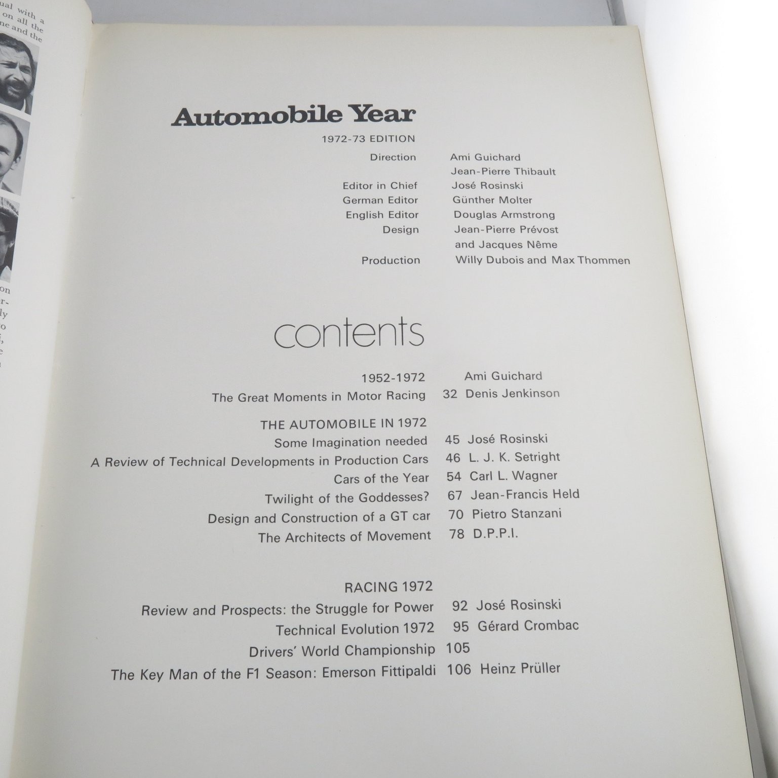 Automobile Year No. 20 1972/73 Edita Lausanne Hardcover Automotive Racing