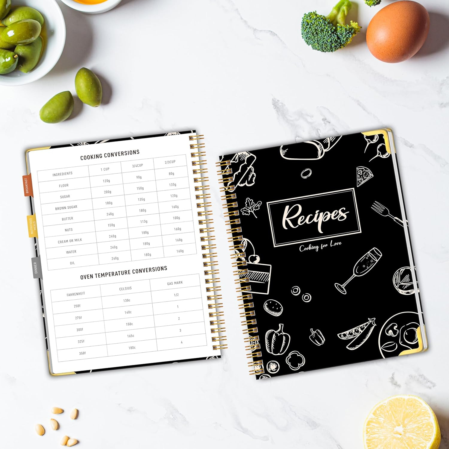 Recipe Book to Write in Your Own Recipes – Blank Recipe Book Cookbook, Hardcover