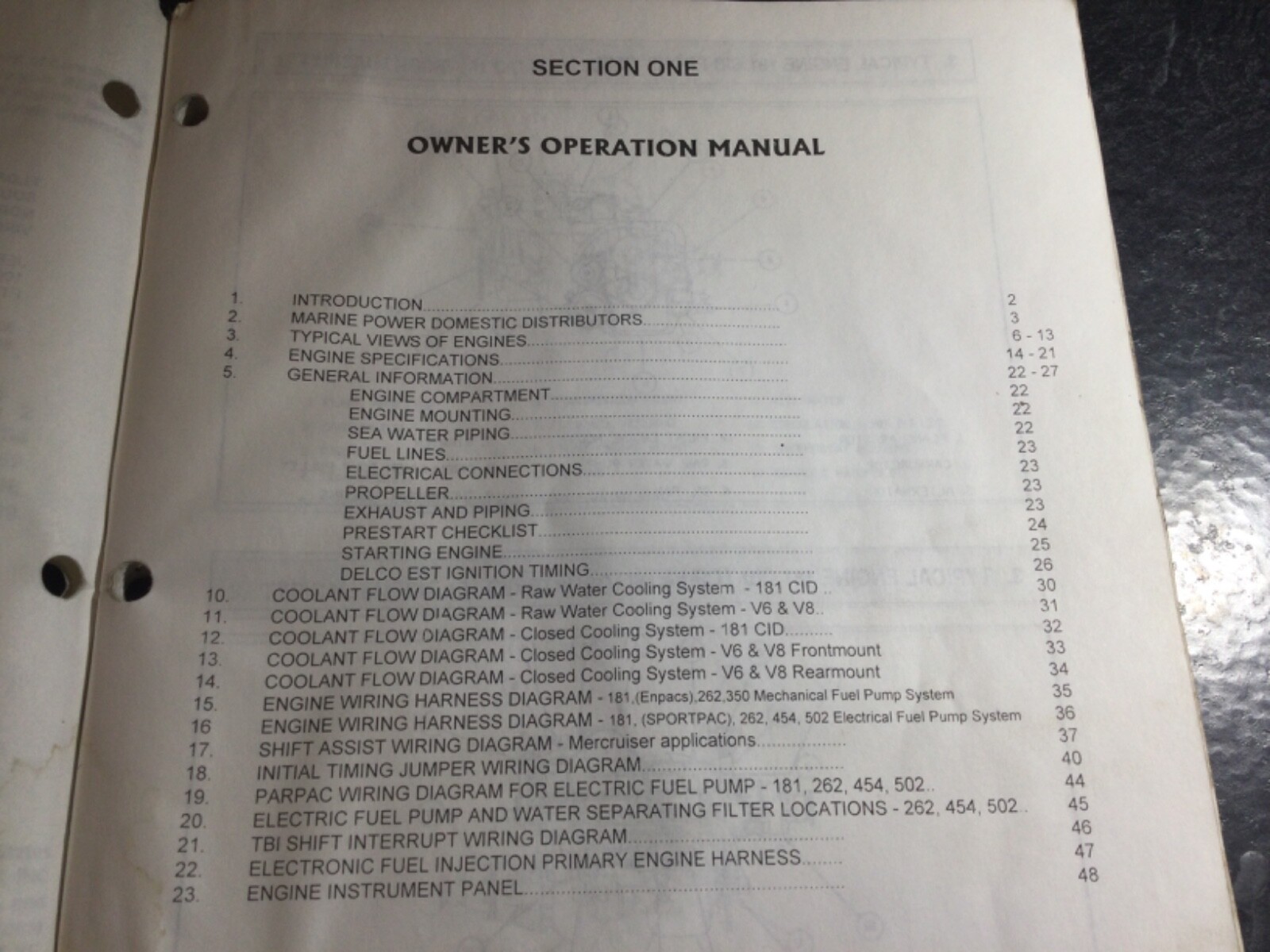1996 Marine Power Engine Owner’s Manual 3.0L 4.3L V6 350 5.7L , 454 7.4L, 502 V8