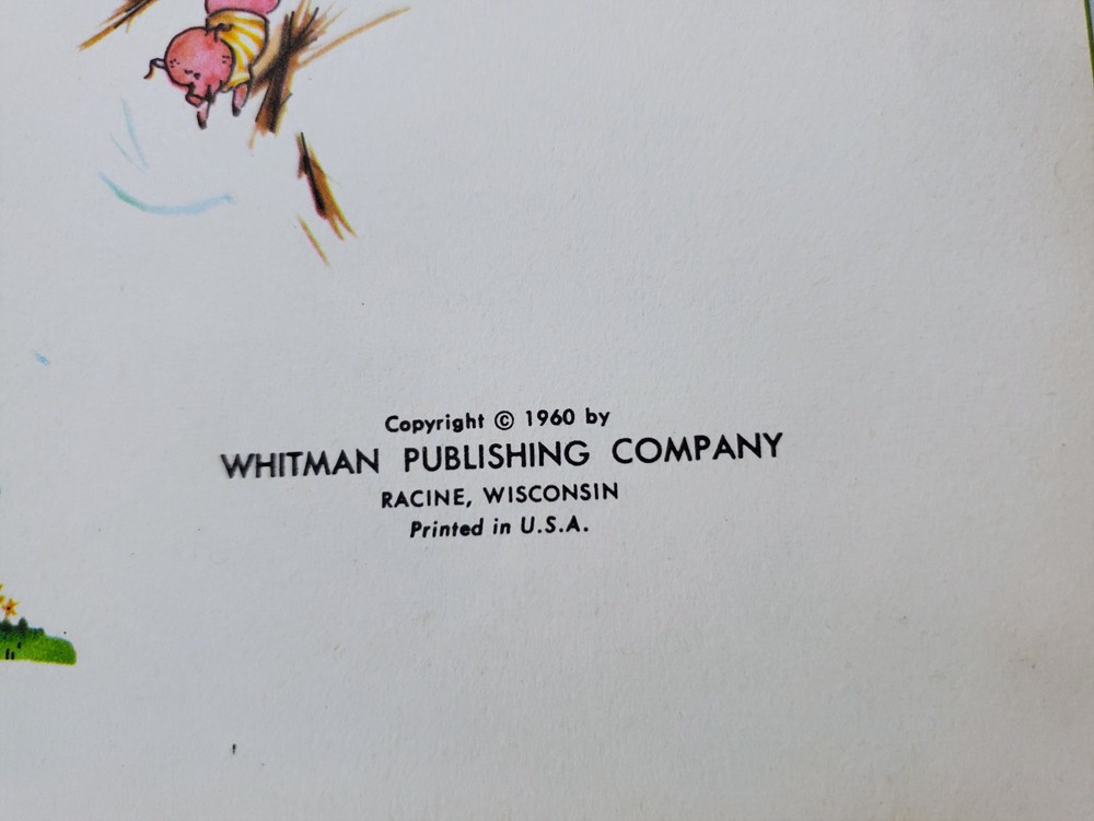 1960 THE THREE LITTLE PIGS Whitman Publishing Top Tales Hardcover Small Book