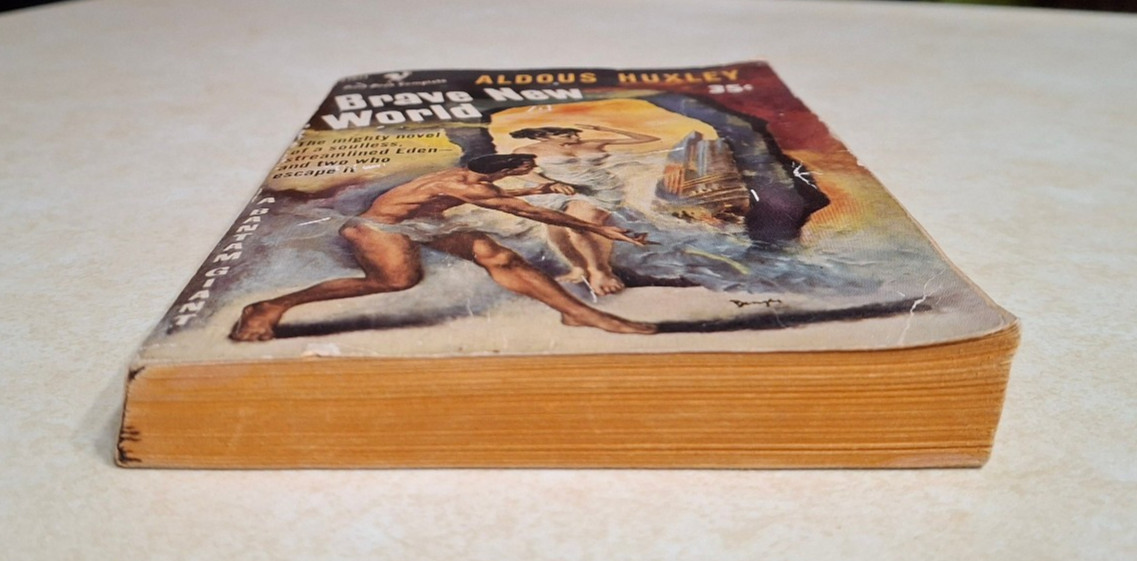 Brave New World Aldous Huxley 1952 Bantam Paperback First Printing A1071 Vintage