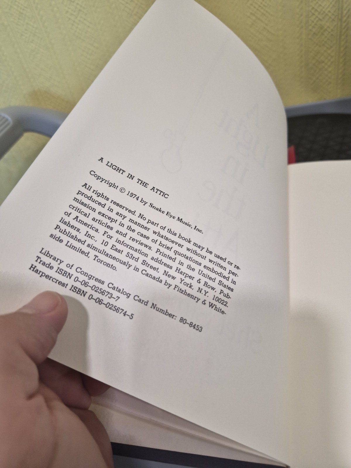 Where the Sidewalk Ends by Shel Silverstein – 1974 Hardcover – Light In Attic