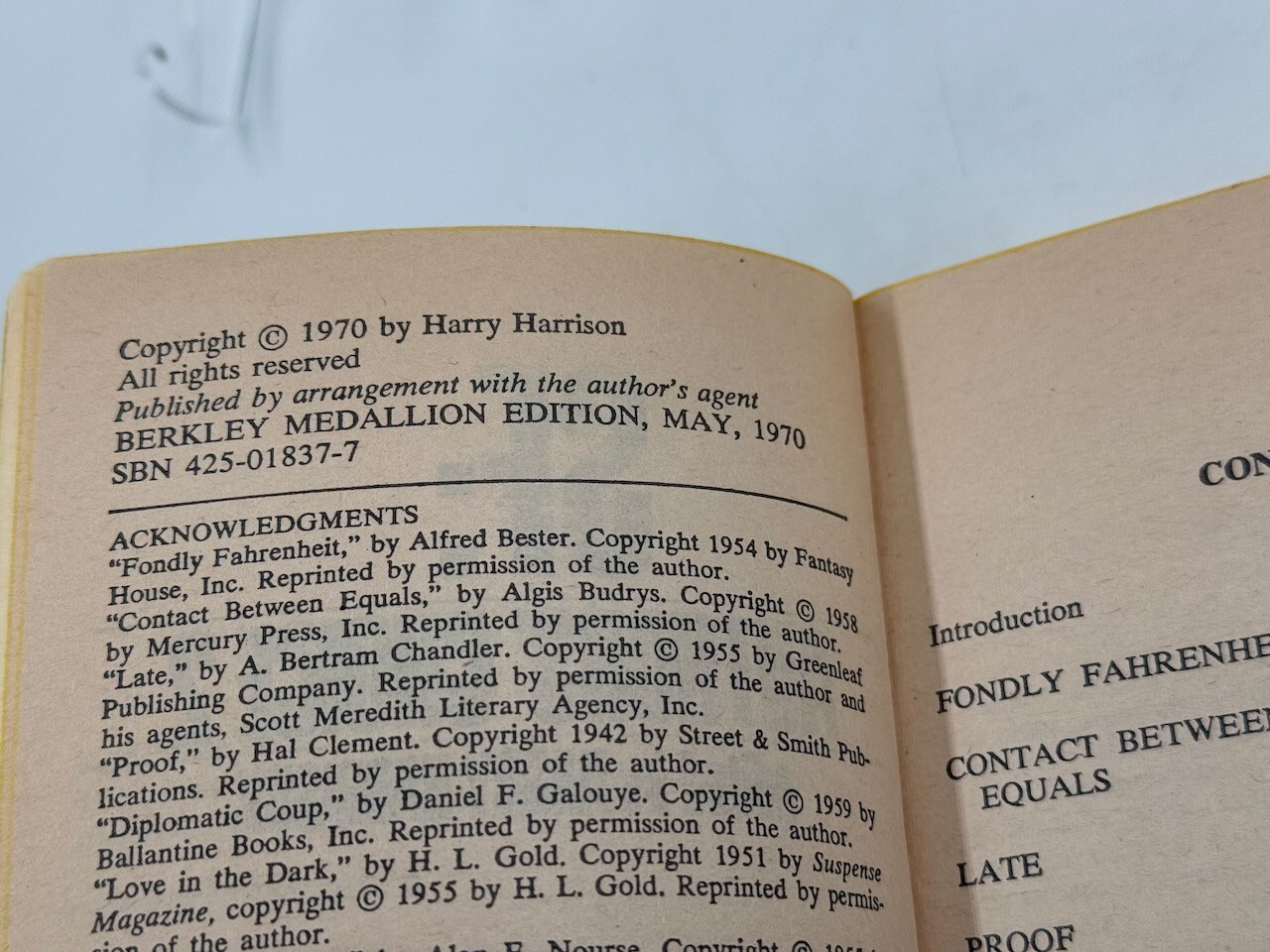 SF: Authors‘ Choice 1-2, Ed. Harry Harrison, Berkley PB 6/68, 5/70