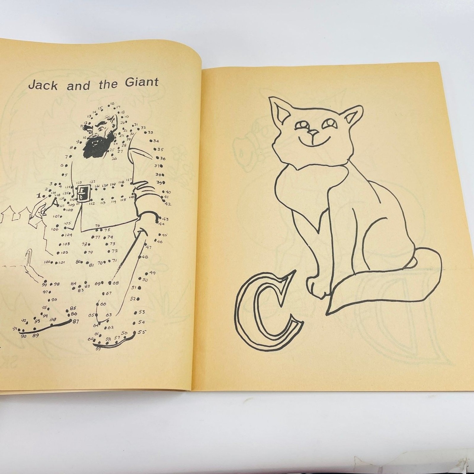 ABC Coloring Book Vintage 1970s Paperback Modern Promotions USA Uncolored