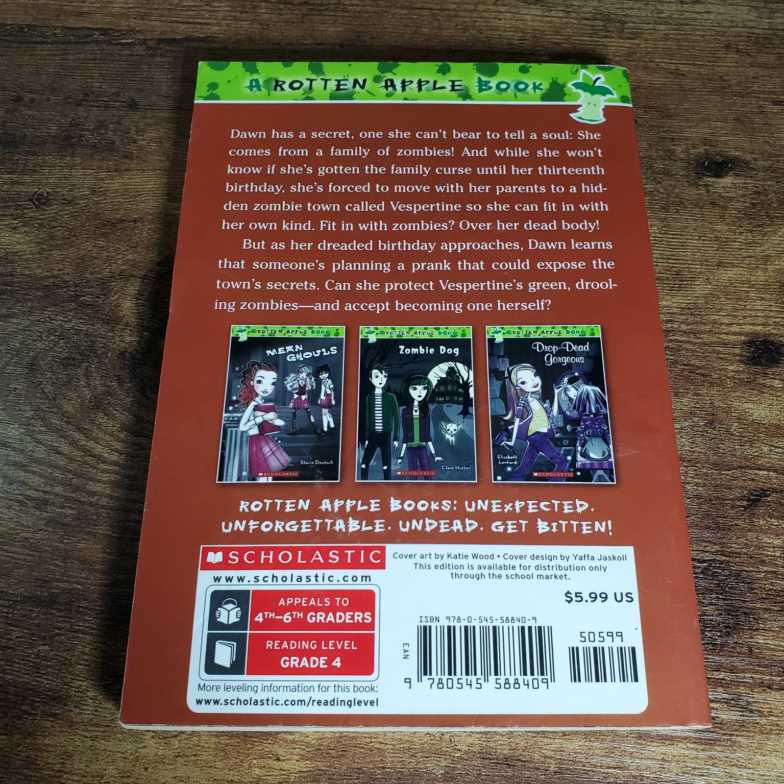 Rotten Apple Books Lot Zombie Dog Drop-Dead Gorgeous Scholastic Horror