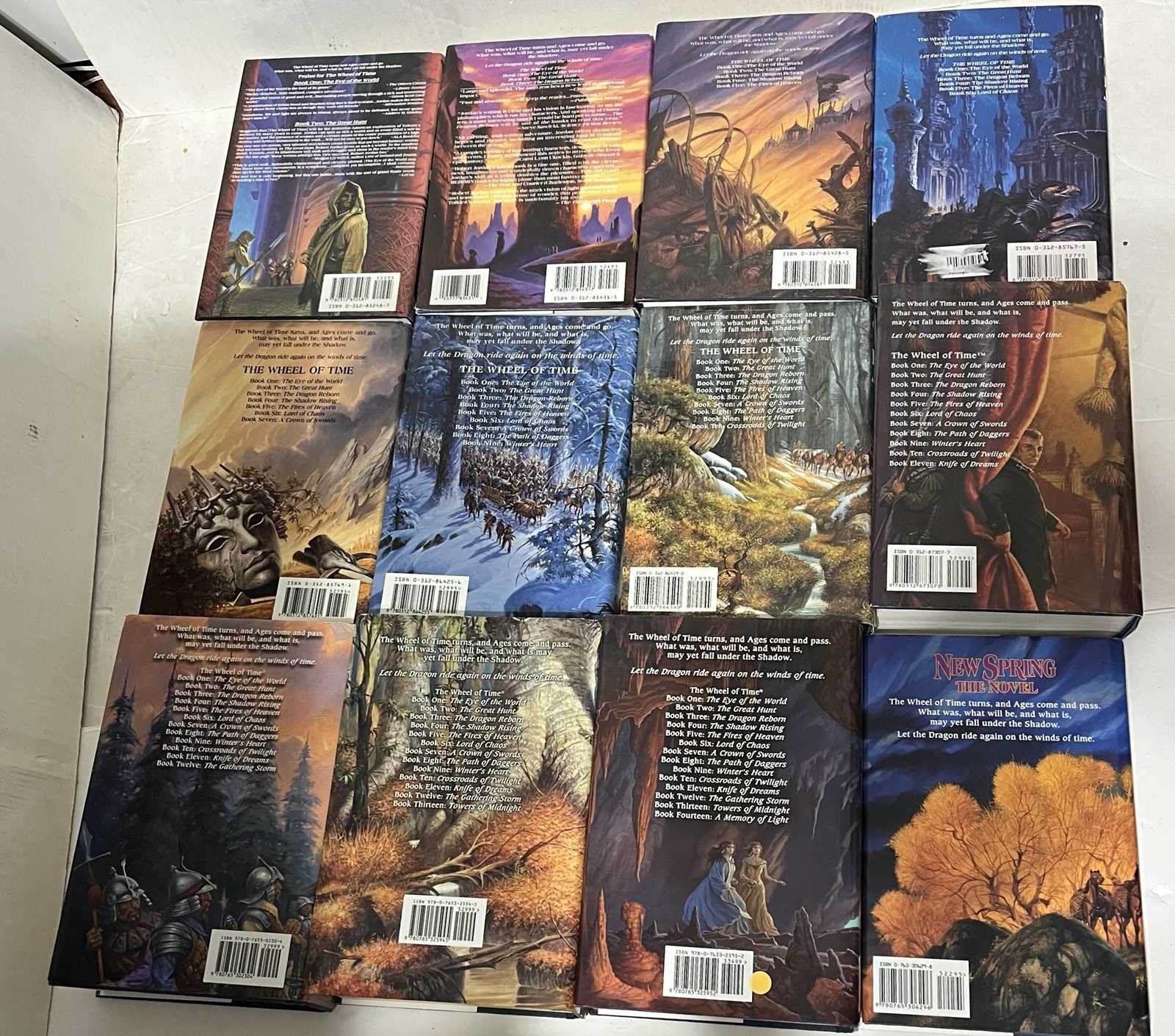 The Wheel of Time 12 Hardcover set 3 ,4 6-14 New Spring by Robert Jordan VG