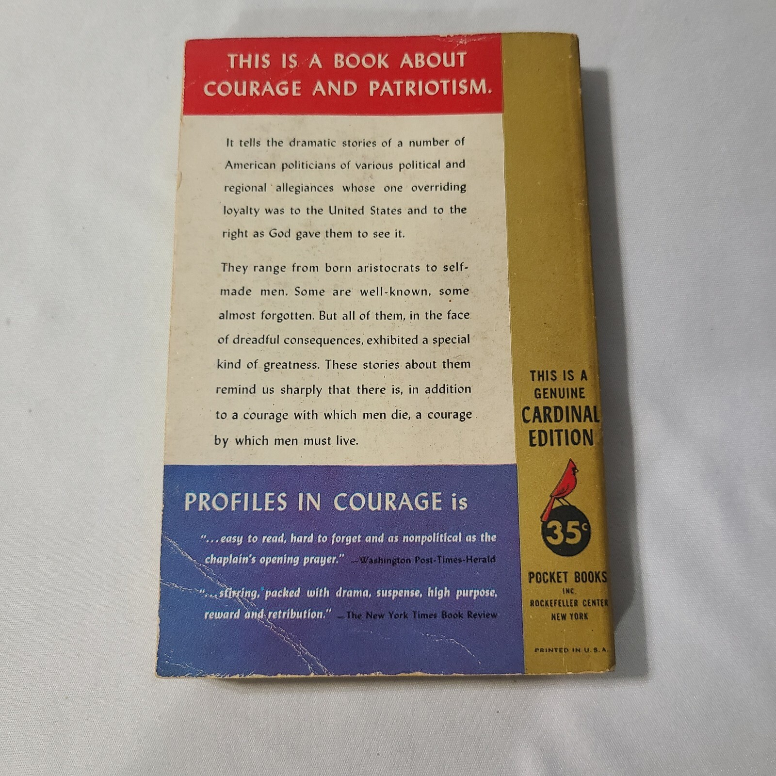 (First Printing Paperback) 1956 Profiles in Courage by Senator John F. Kennedy