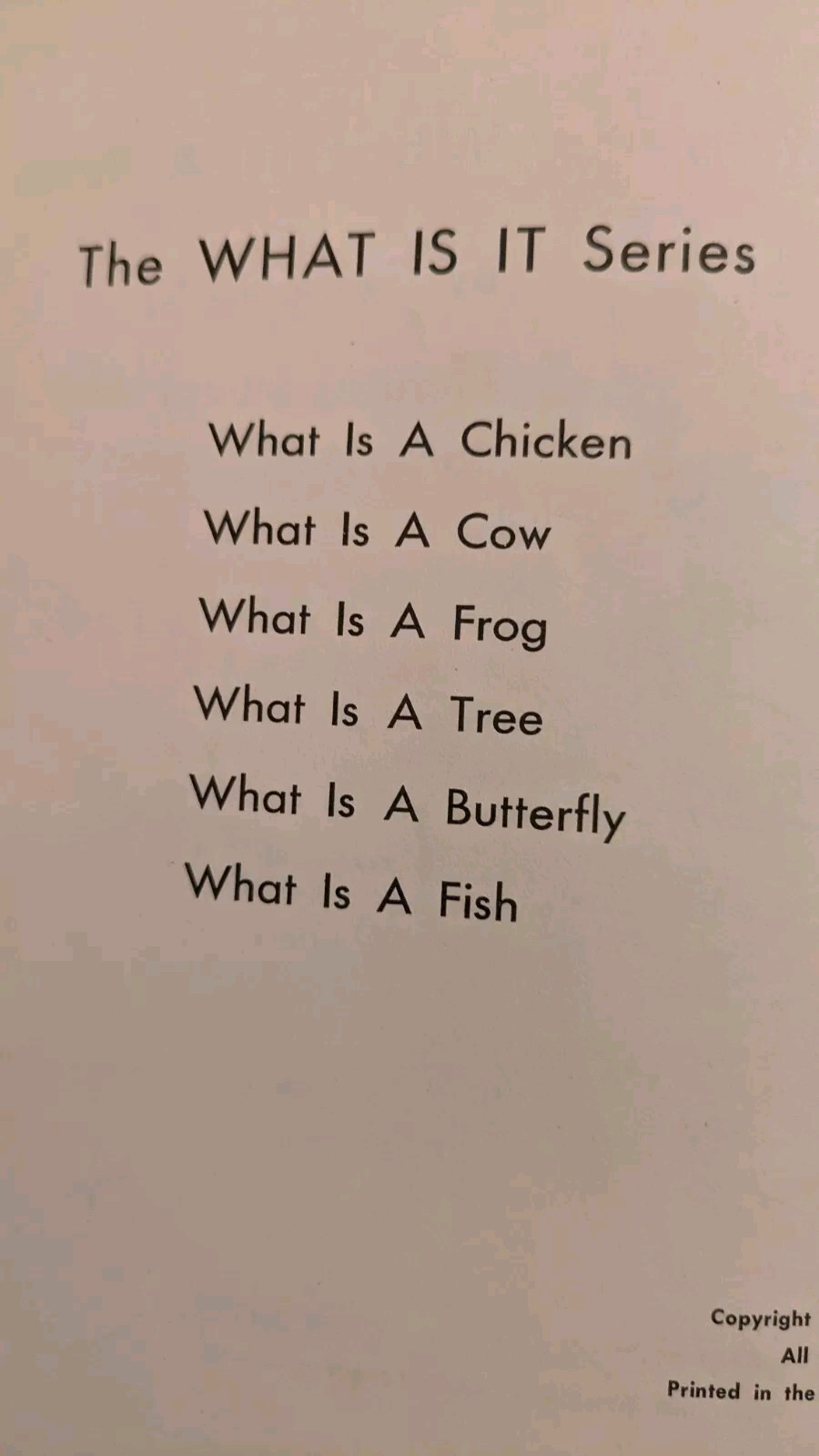 Gene Darby, WHAT IS A TREE (The What Is It Series) 1957, Ex-Library, HB, Child