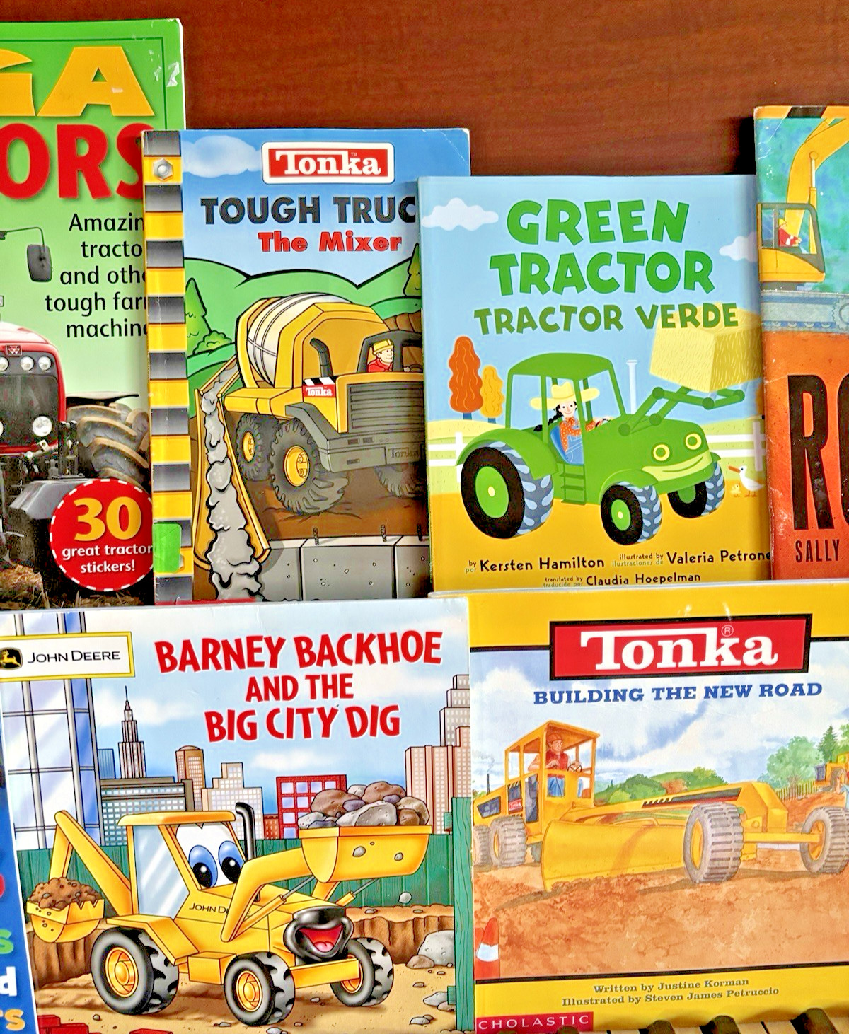 Tractors Trucks Construction Vehicles Lot 10 Kids Books Tonka John Deere