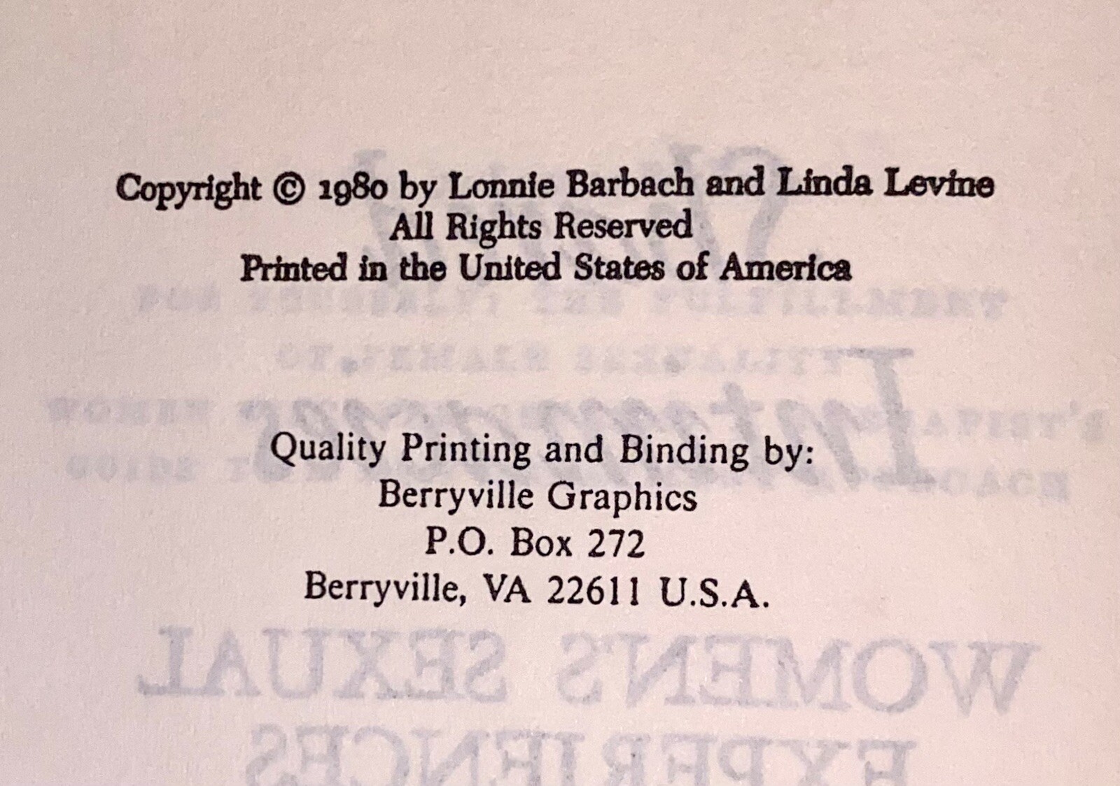 Shared Intimacies by Lonnie Barbach Linda Levine HCDJ Women’s Sexual Experiences