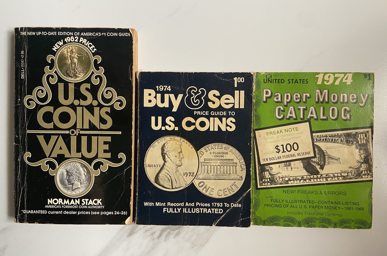 Vintage U.S Coin & Paper Money Catalog Lot 1974 Stack’s Guide Price Guide Pocket