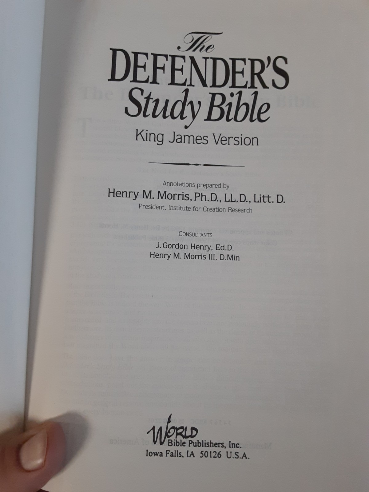 Defender’s Study Bible KJV 1995