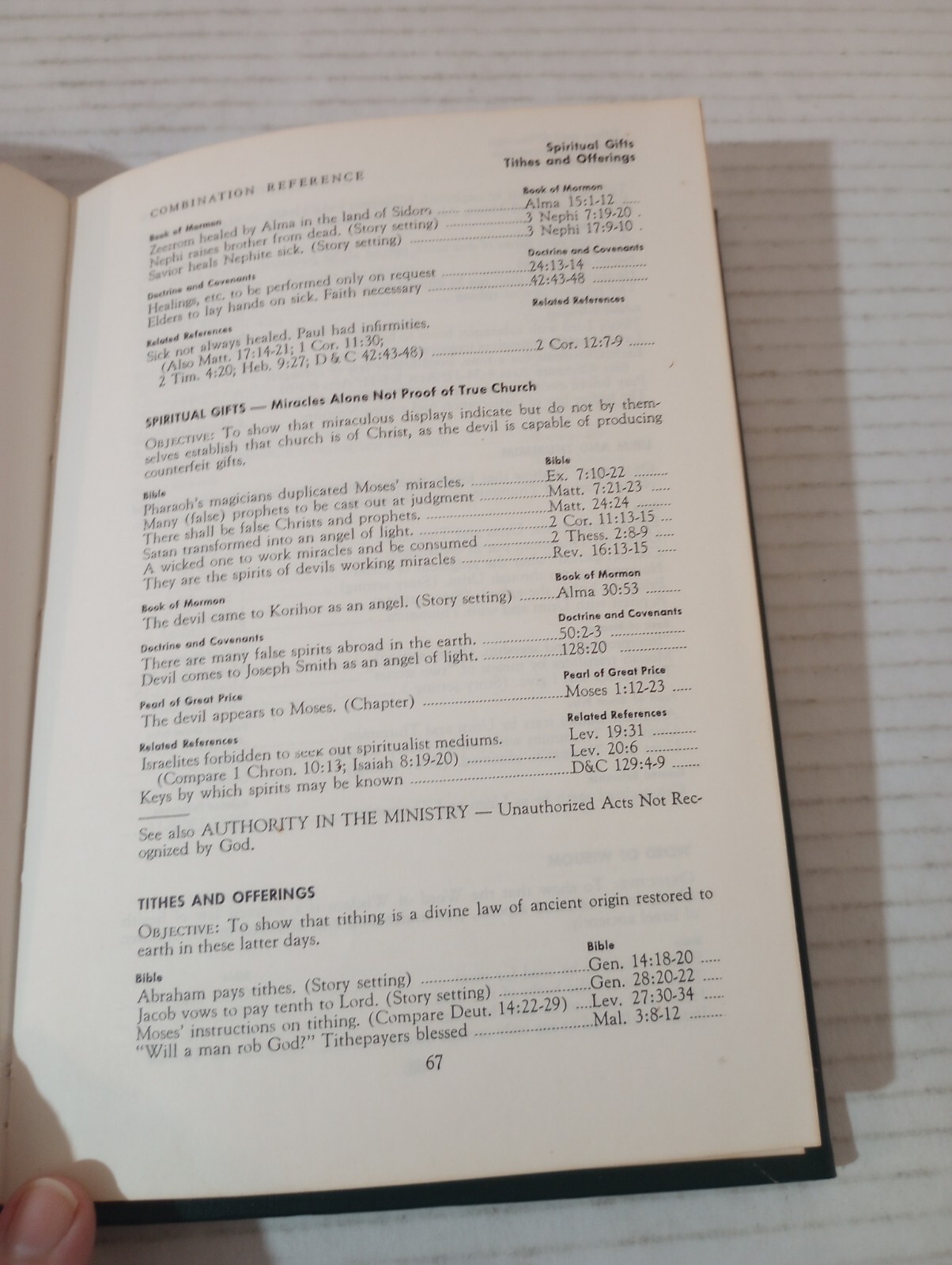 Combination Reference By Eldin Ricks Revised Edition 1961 LDS Mormon