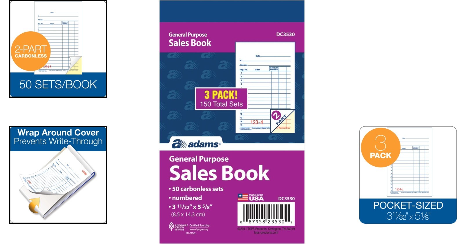 Professional Sales Order Books – 2-Part Carbonless, Ideal for Small Businesses
