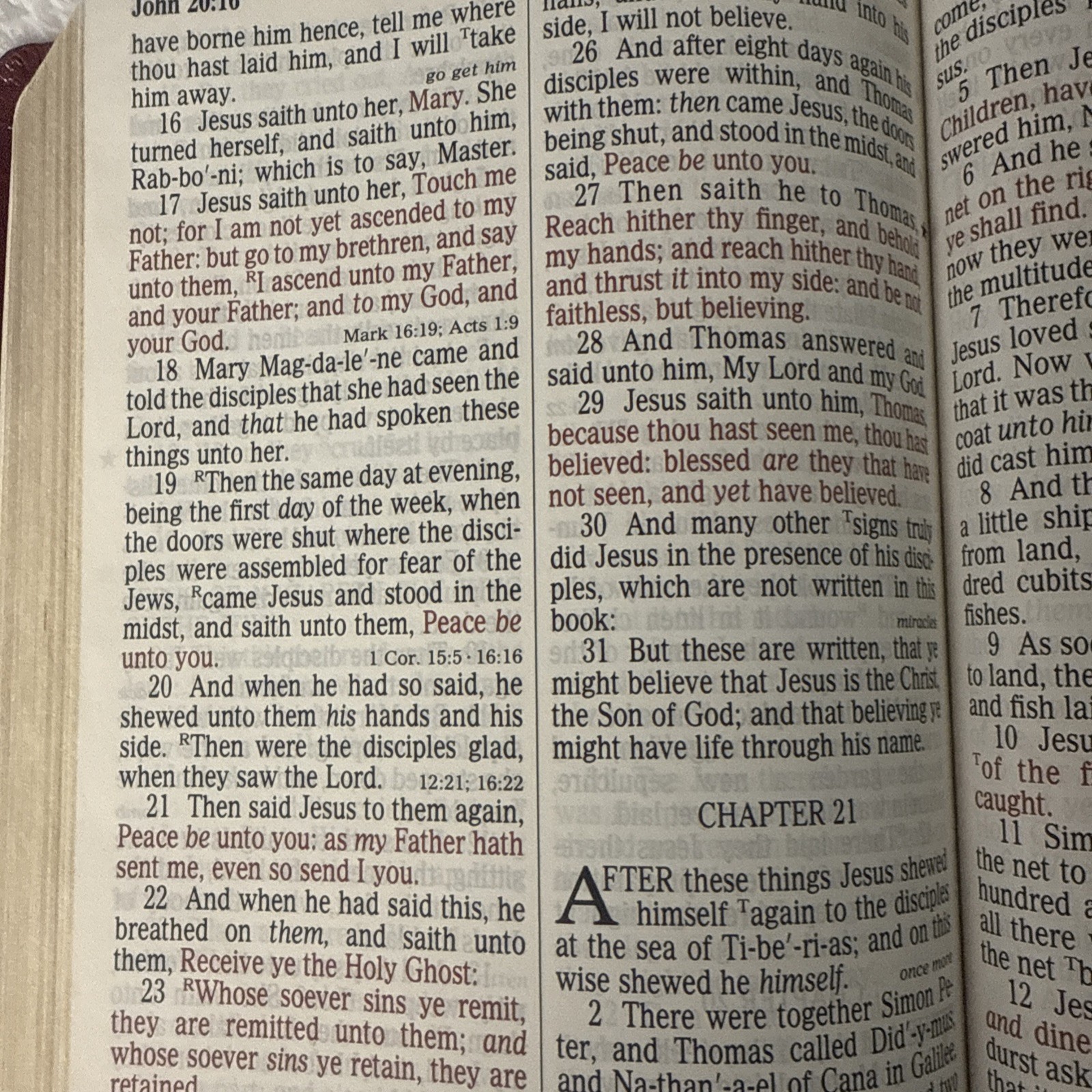 Holy Bible KJV Giant Print Concordance Regency 883CPL Burgundy 1990 Red Letter